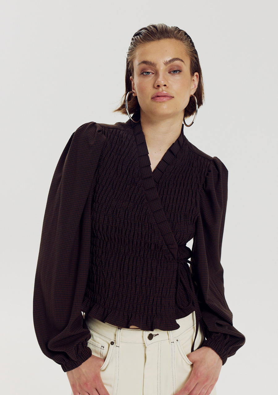 Harper & Yve Blouse Debby AW6P601 Donker bruin