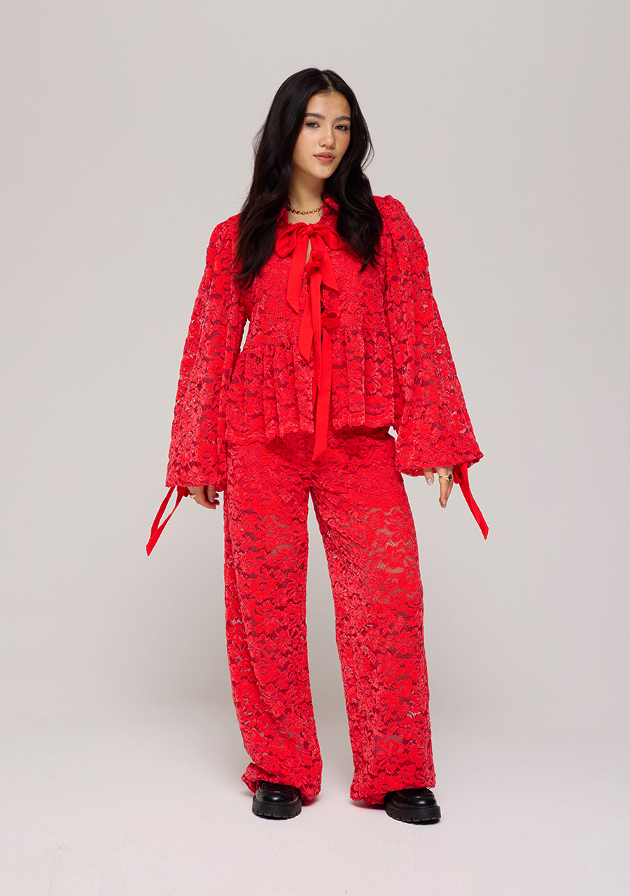 Harper & Yve Broek Lola SS25P104 Rood