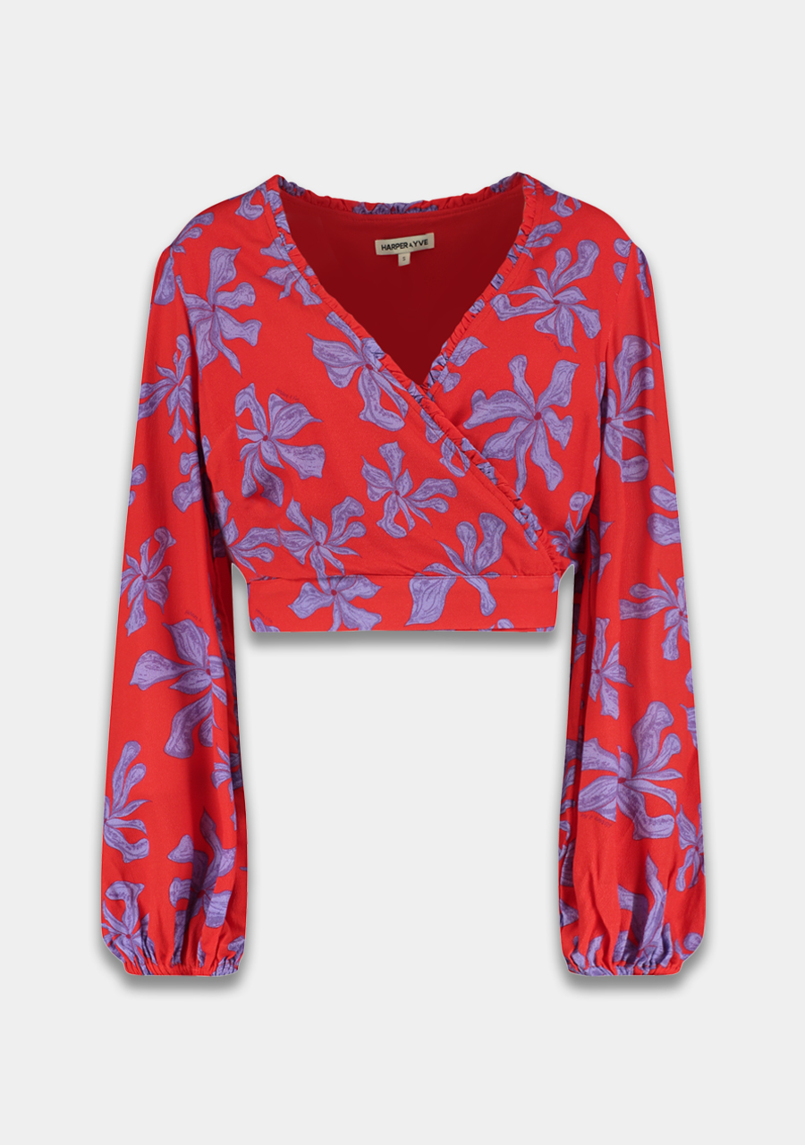 Harper & Yve Blouse Flora SS6P609 Rood