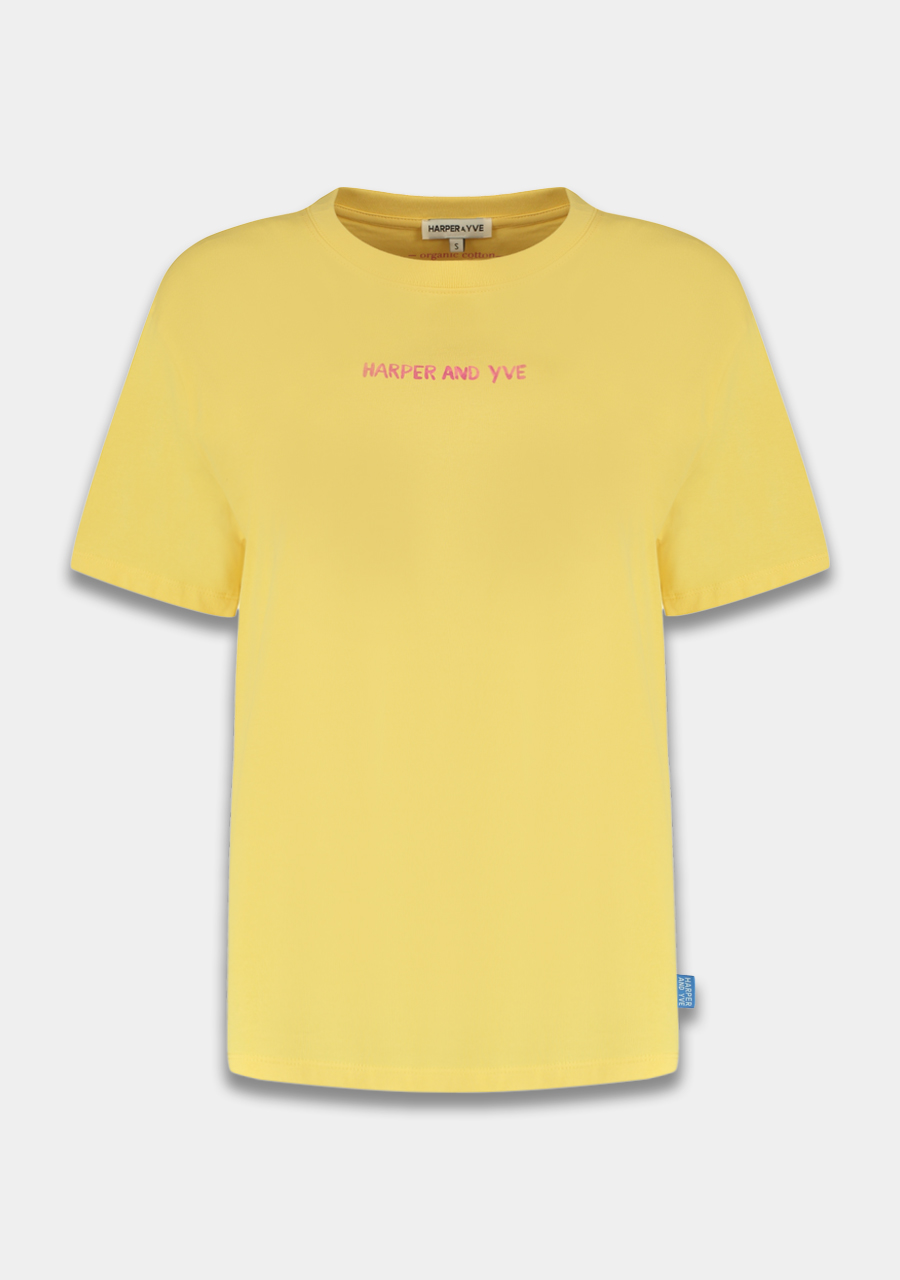 Harper & Yve T-shirt Lobbi HS25Y301 Geel Harper & Yve T-shirt Lobbi HS25Y301 Geel