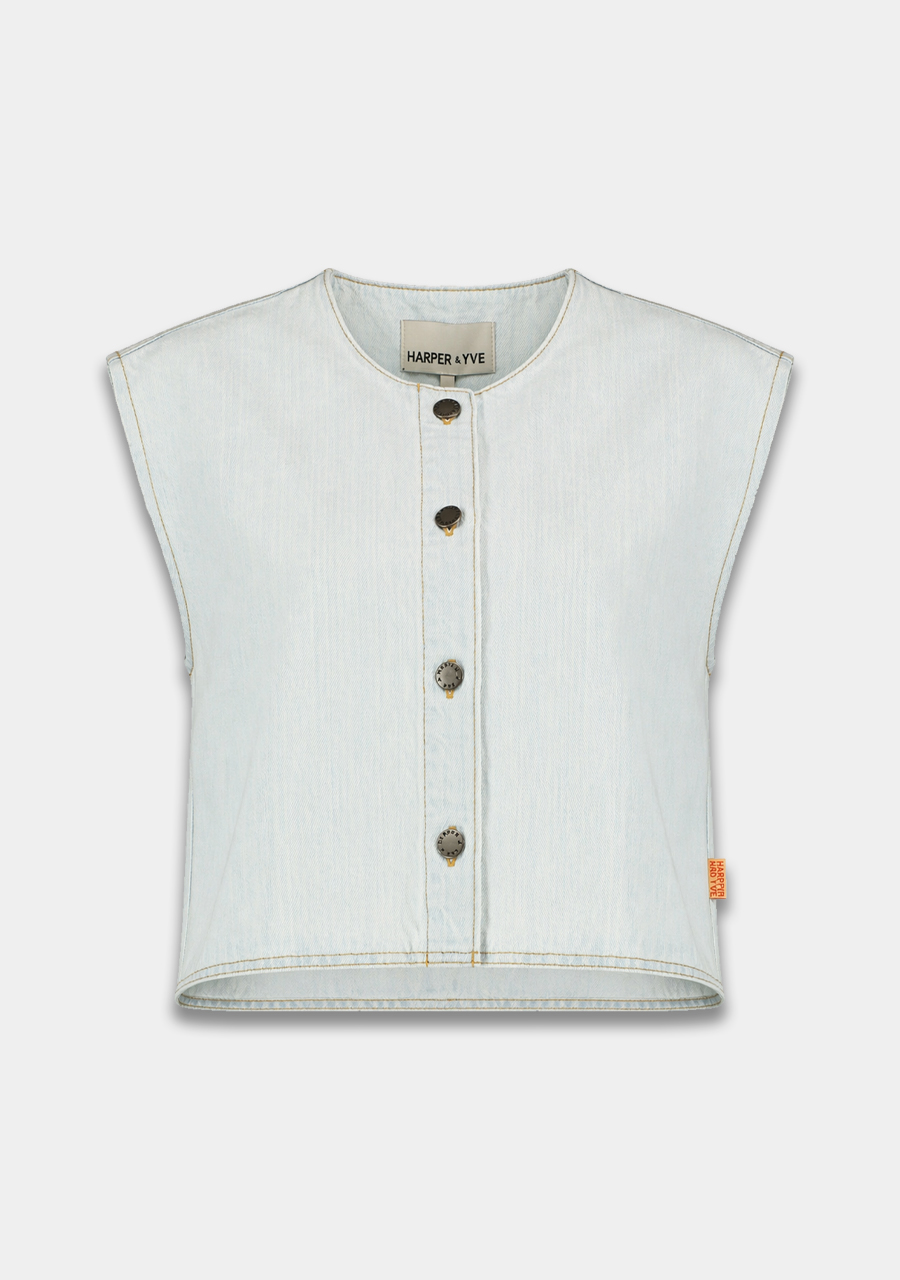 Harper & Yve Gilet Gilly HS6R201 Licht blauw