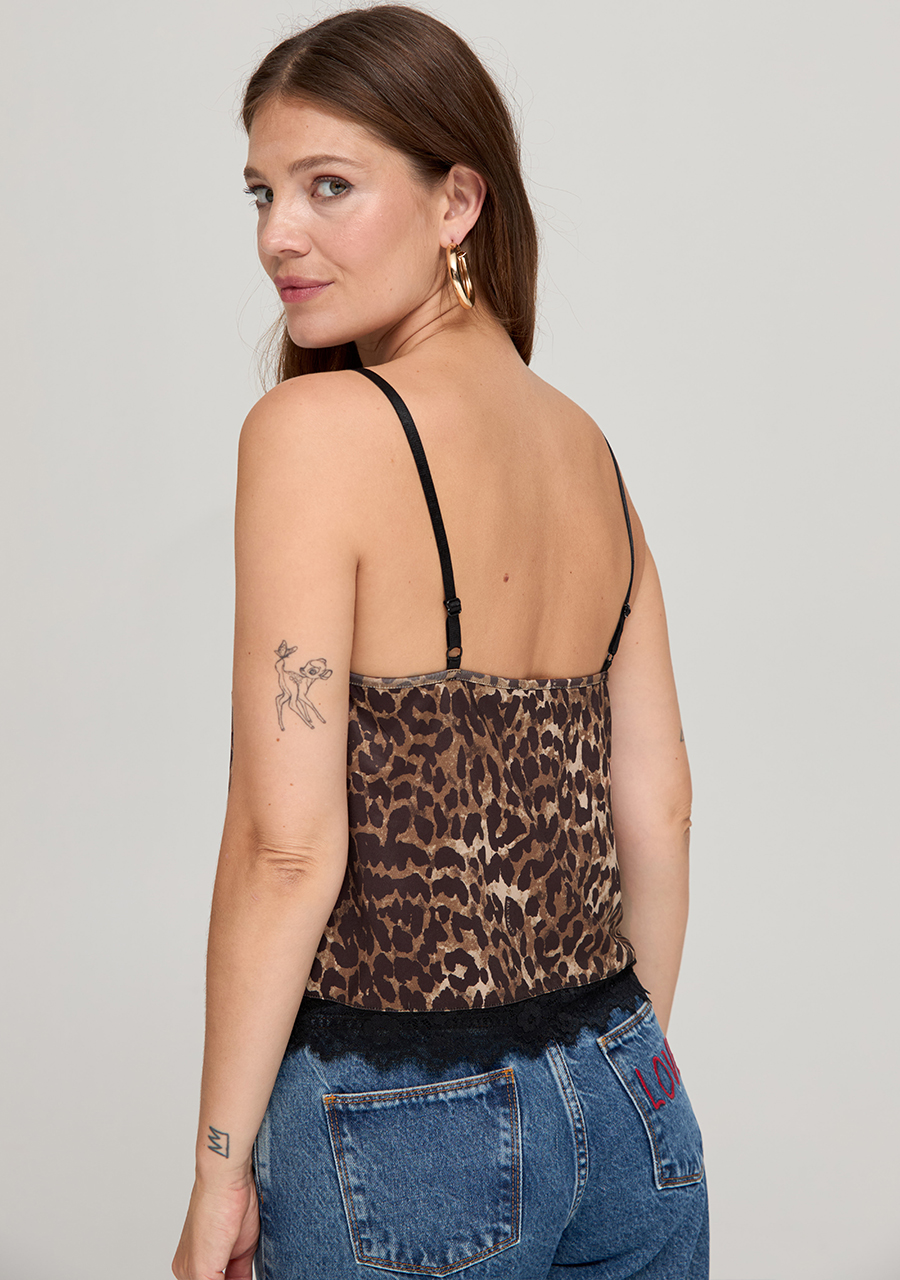 Harper & Yve Top Lara DW24P400 Bruin
