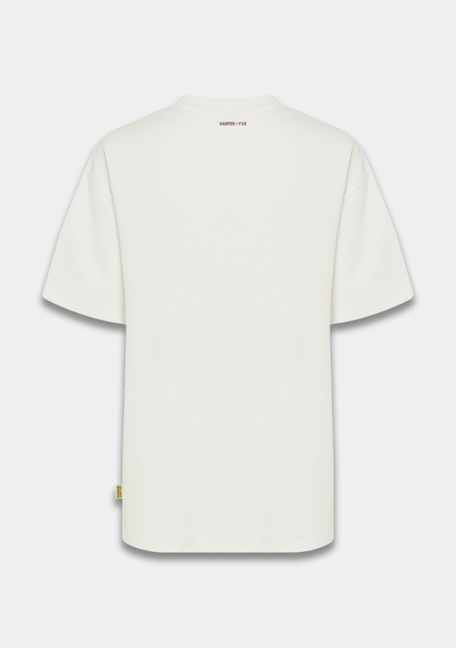 Harper & Yve T-shirt Mexicansun HS6Y308 Ecru