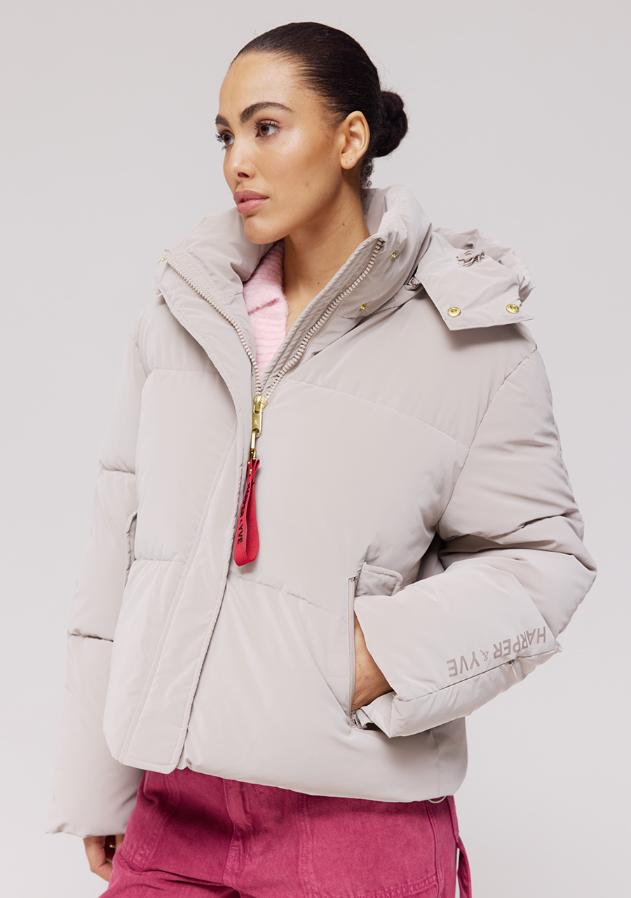 Harper & Yve Winterjas Abbie AW25N201 Licht grijs