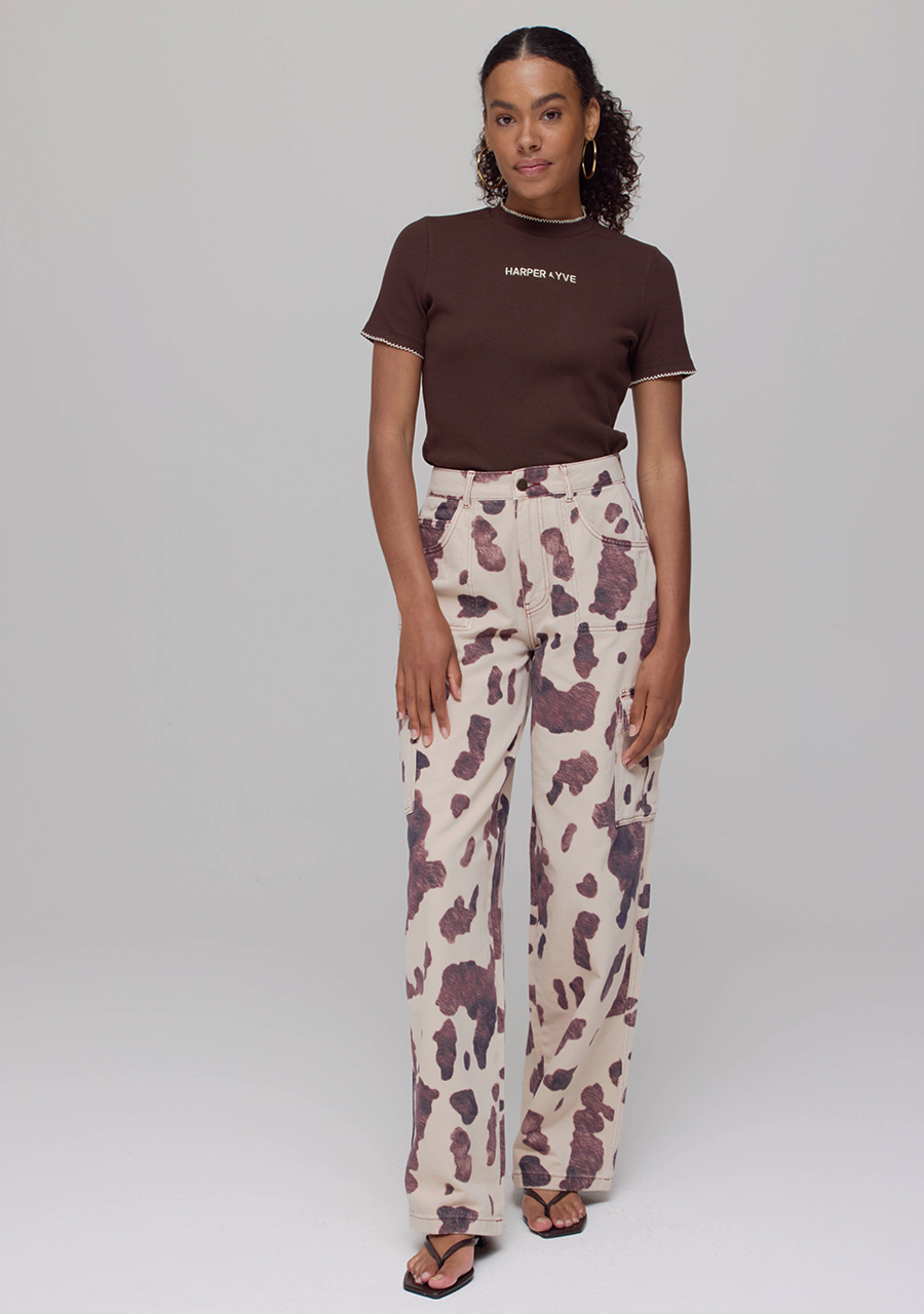 Harper & Yve Top Cammy AW25P400 Donker bruin