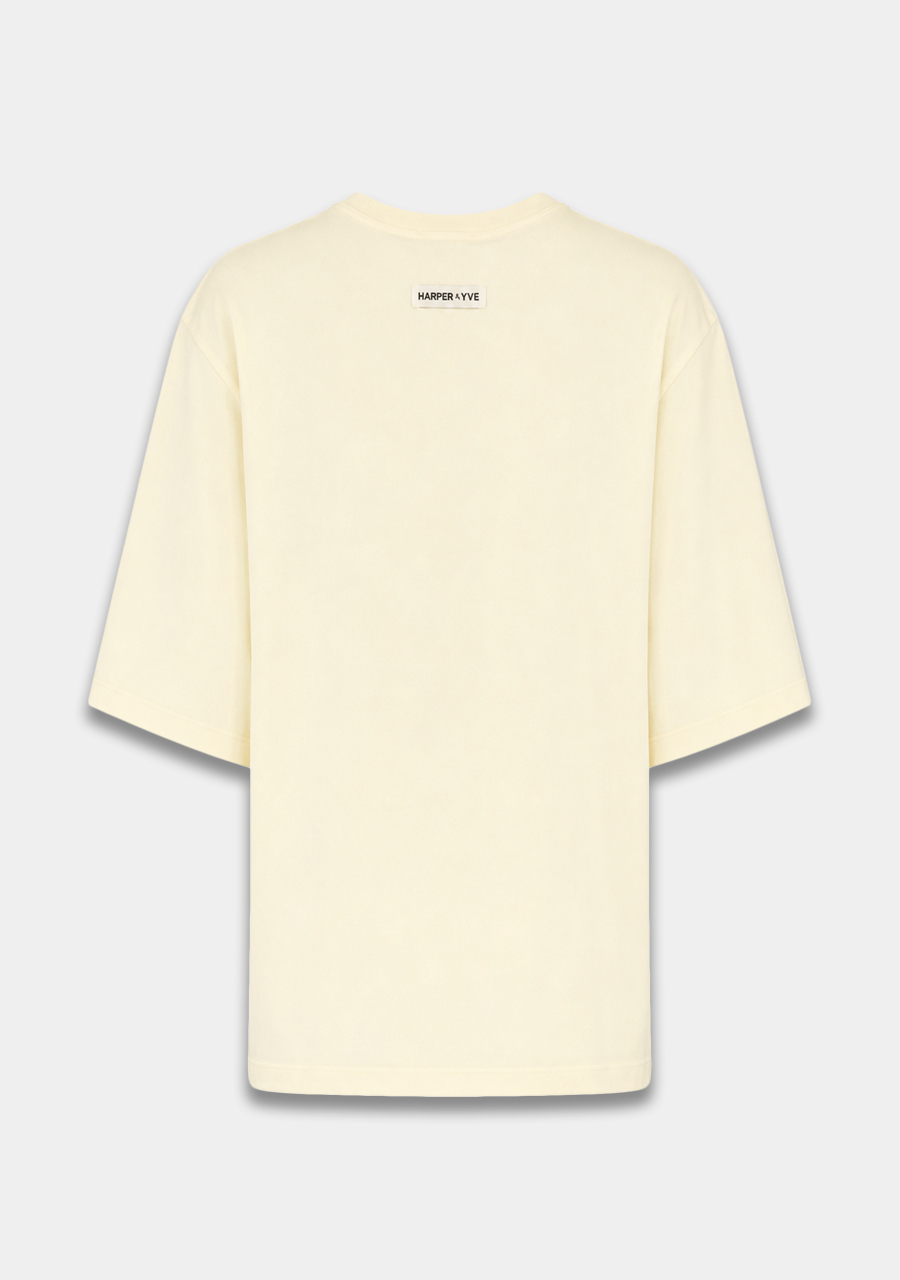 Harper & Yve T-shirt Chill but glam AW6Y304 Licht geel