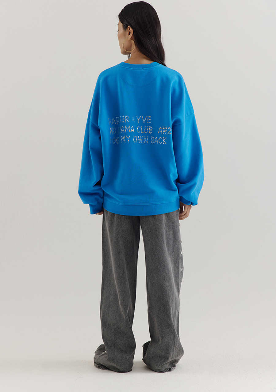 Harper & Yve Sweater Rhinestone AW25Y511 Blauw
