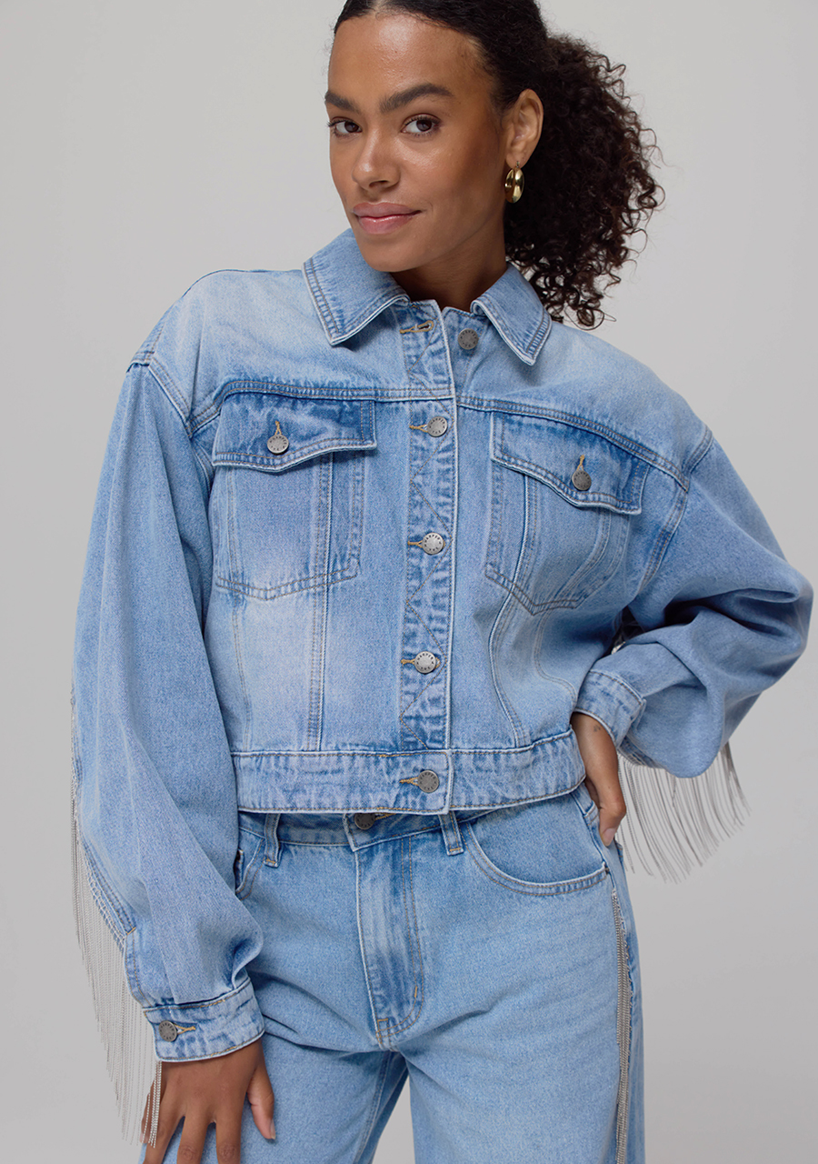 Harper & Yve Jacket Millow AW25N210 Licht blauw