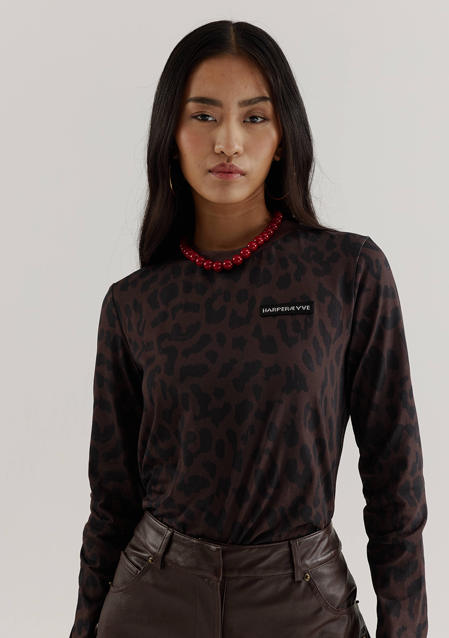 Harper & Yve Shirt Lolita AW25P501 Donker bruin