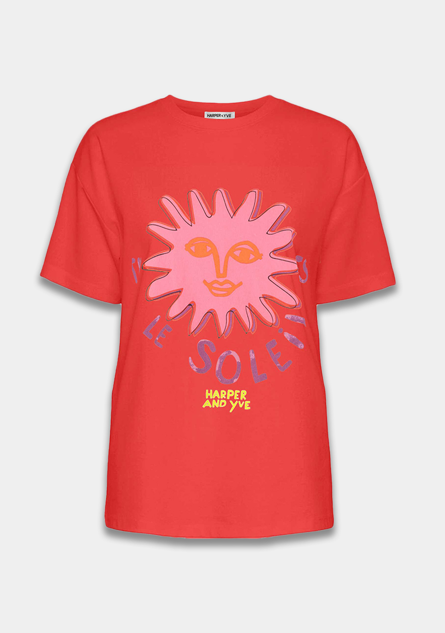 Harper & Yve T-shirt Lesoleil HS25Y305 Rood
