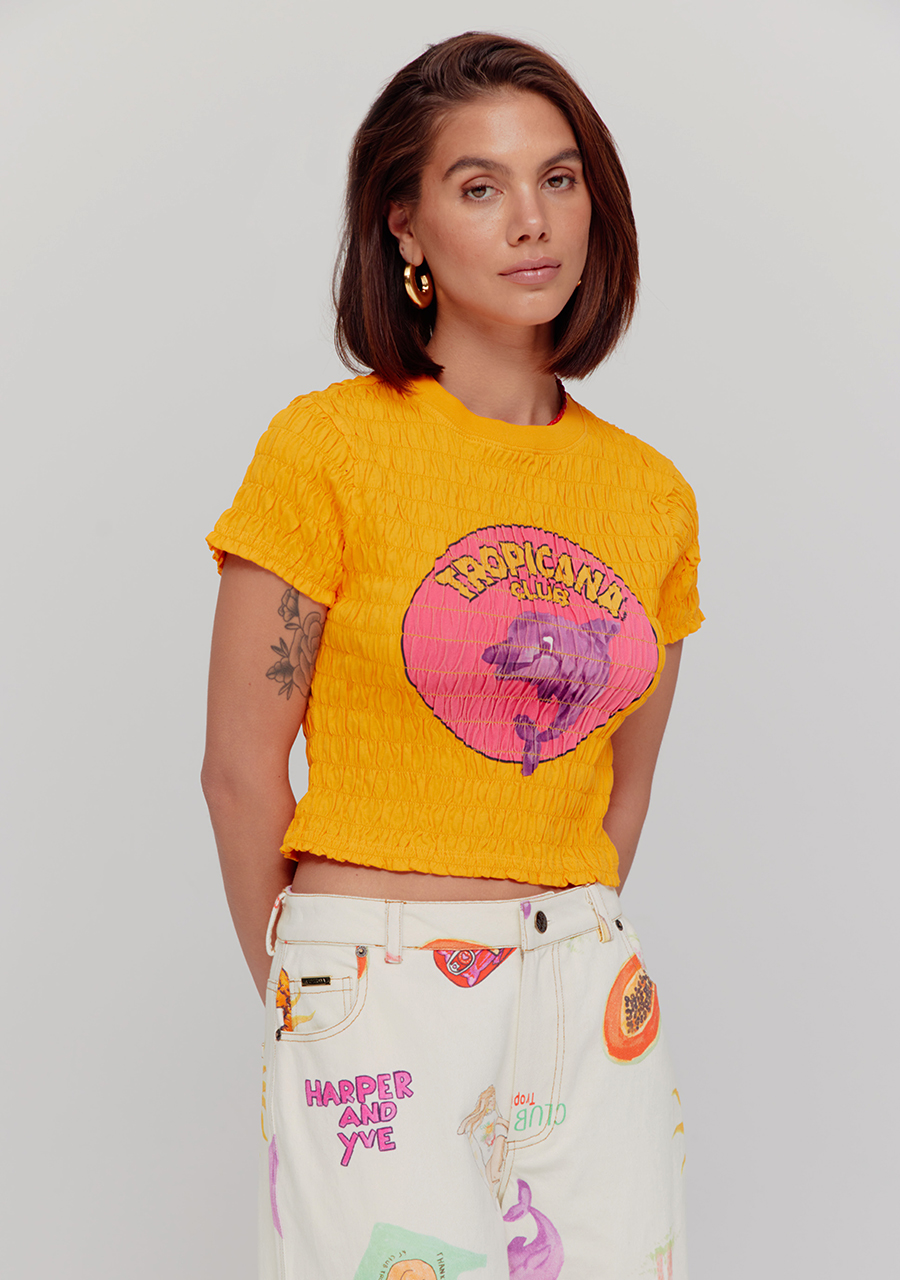 Harper & Yve Top Dolphin HST25Y301 Oranje