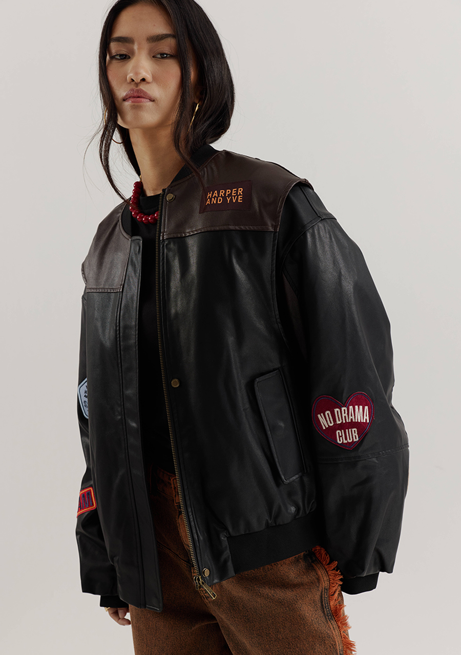 Harper & Yve Bomberjack Pleuni AW25P203 Donker bruin