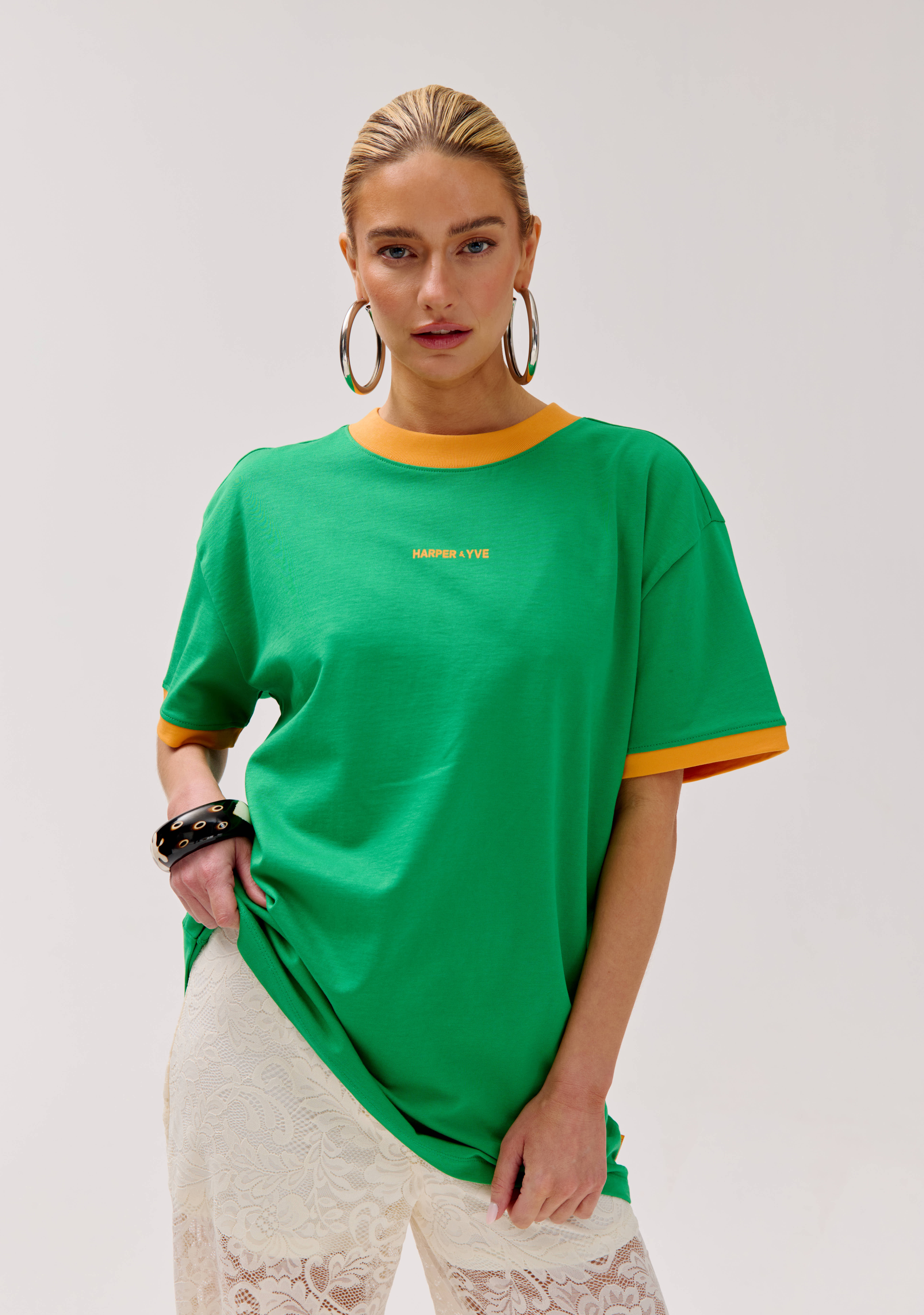 Harper & Yve T-shirt Bum Bum HS6Y300 Groen