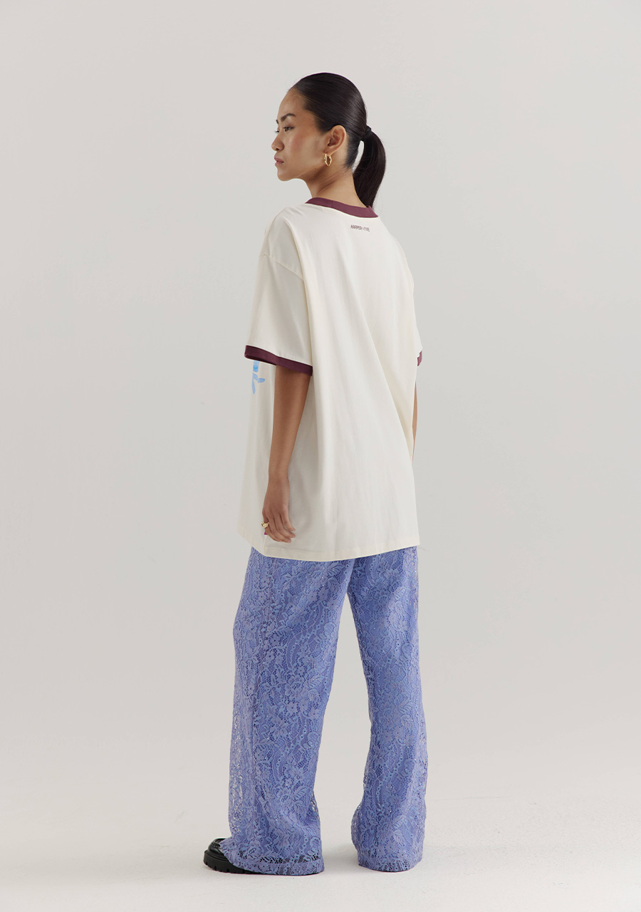 Harper & Yve T-shirt Flower DW25Y302 Ecru