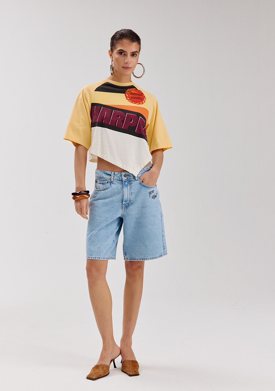 Harper & Yve T-shirt Mexican summer SS6Y300 Licht geel