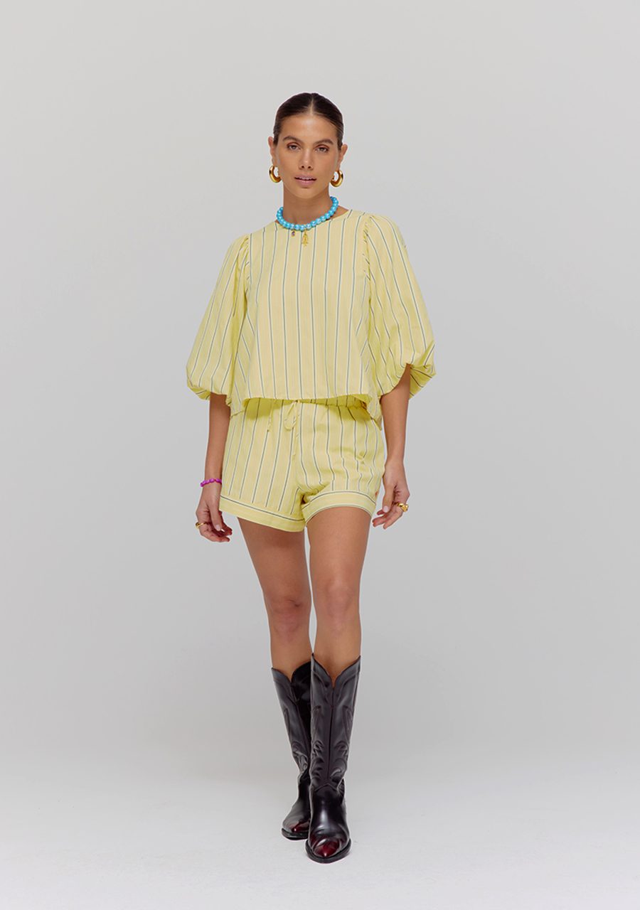 Harper & Yve Short Yessie HS25P102 Licht geel