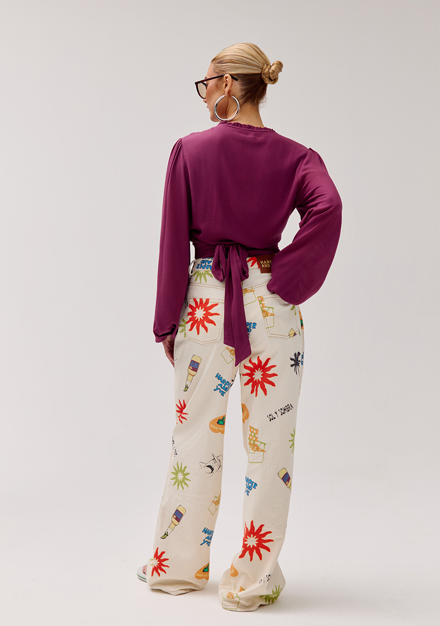 Harper & Yve Blouse Flora HS6P610 Paars