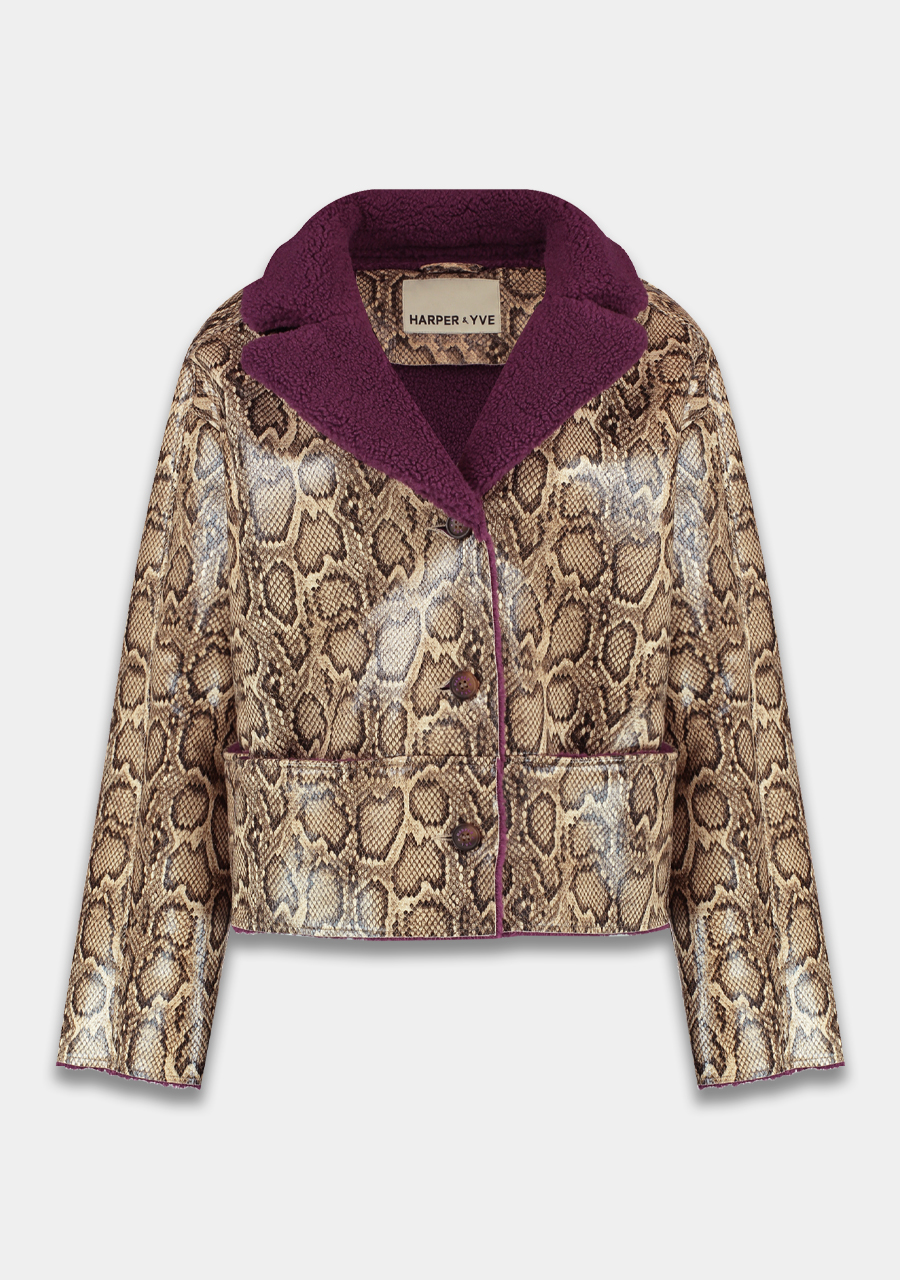 Harper & Yve Jacket Lammy AW24N222 Bruin