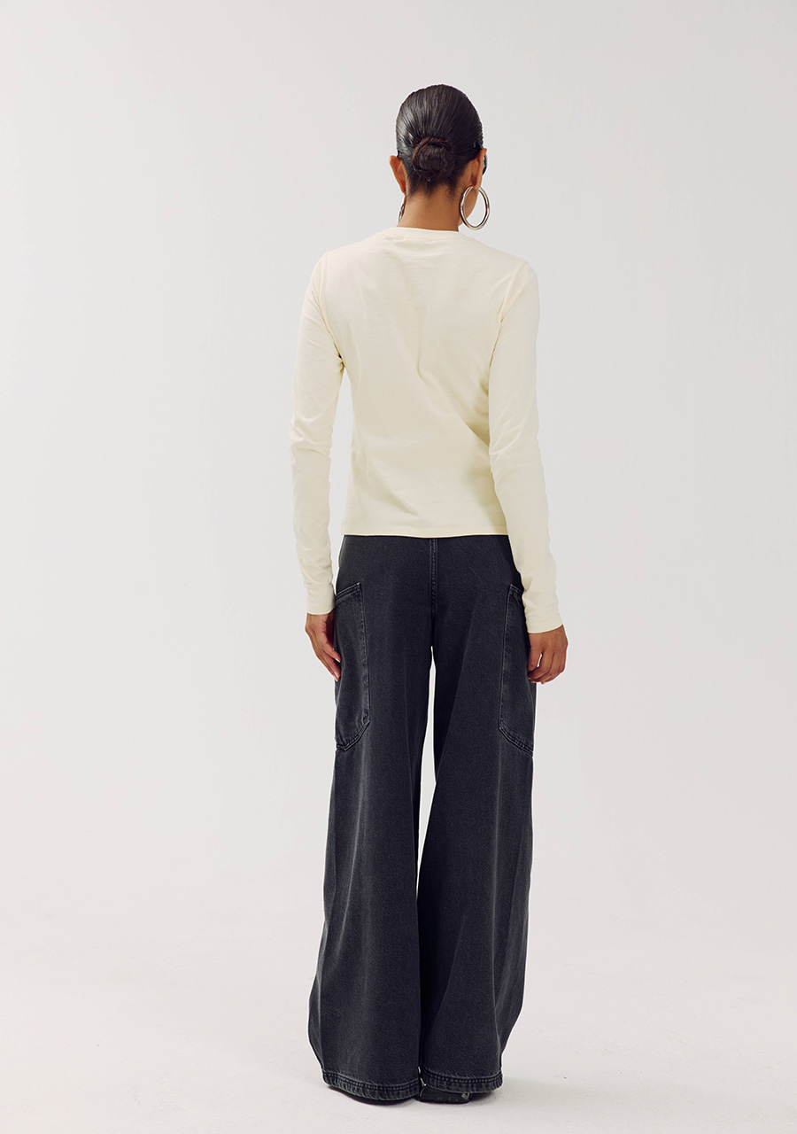 Harper & Yve T-shirt Lolita AW6P617 Licht geel