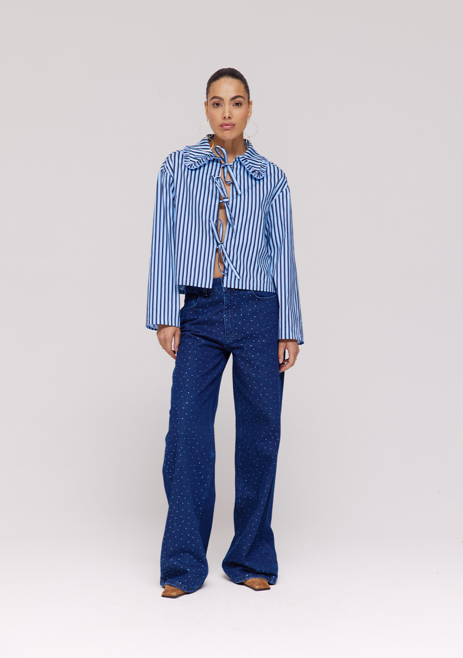 Harper & Yve Blouse James DW25P616 Blauw