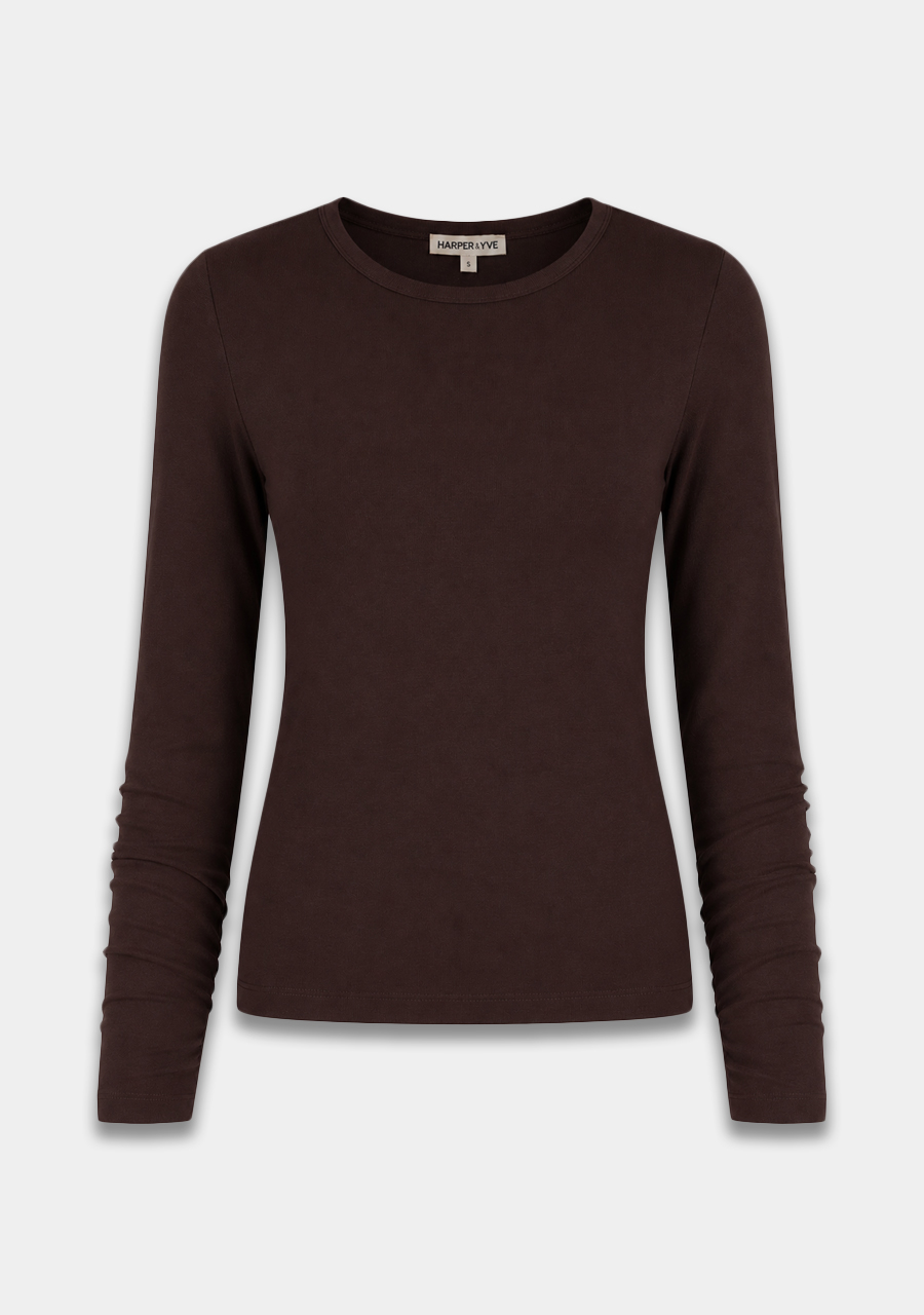 Harper & Yve Top Jason AW6P620 Donker bruin