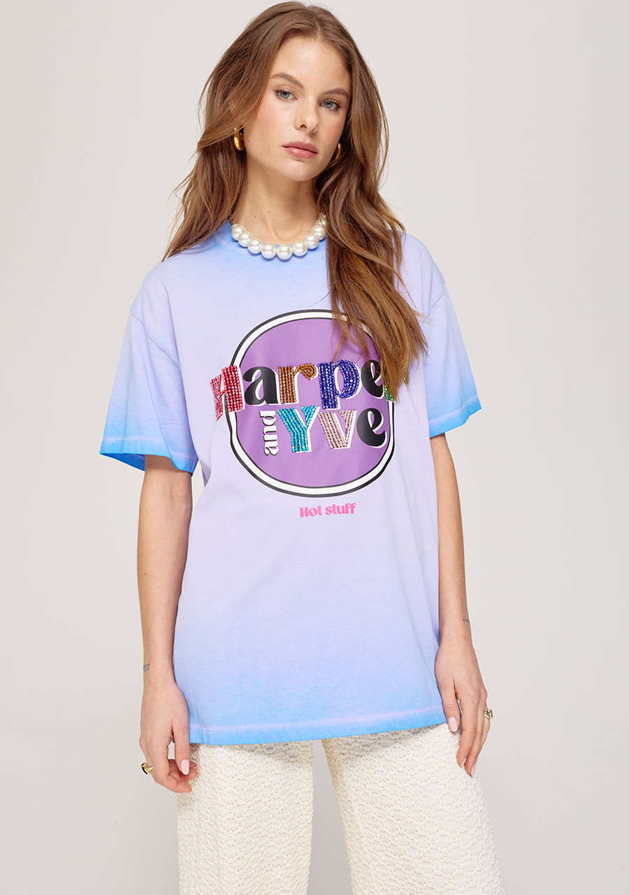 Harper & Yve T-shirt Hotstuff SS25Y304 Paars