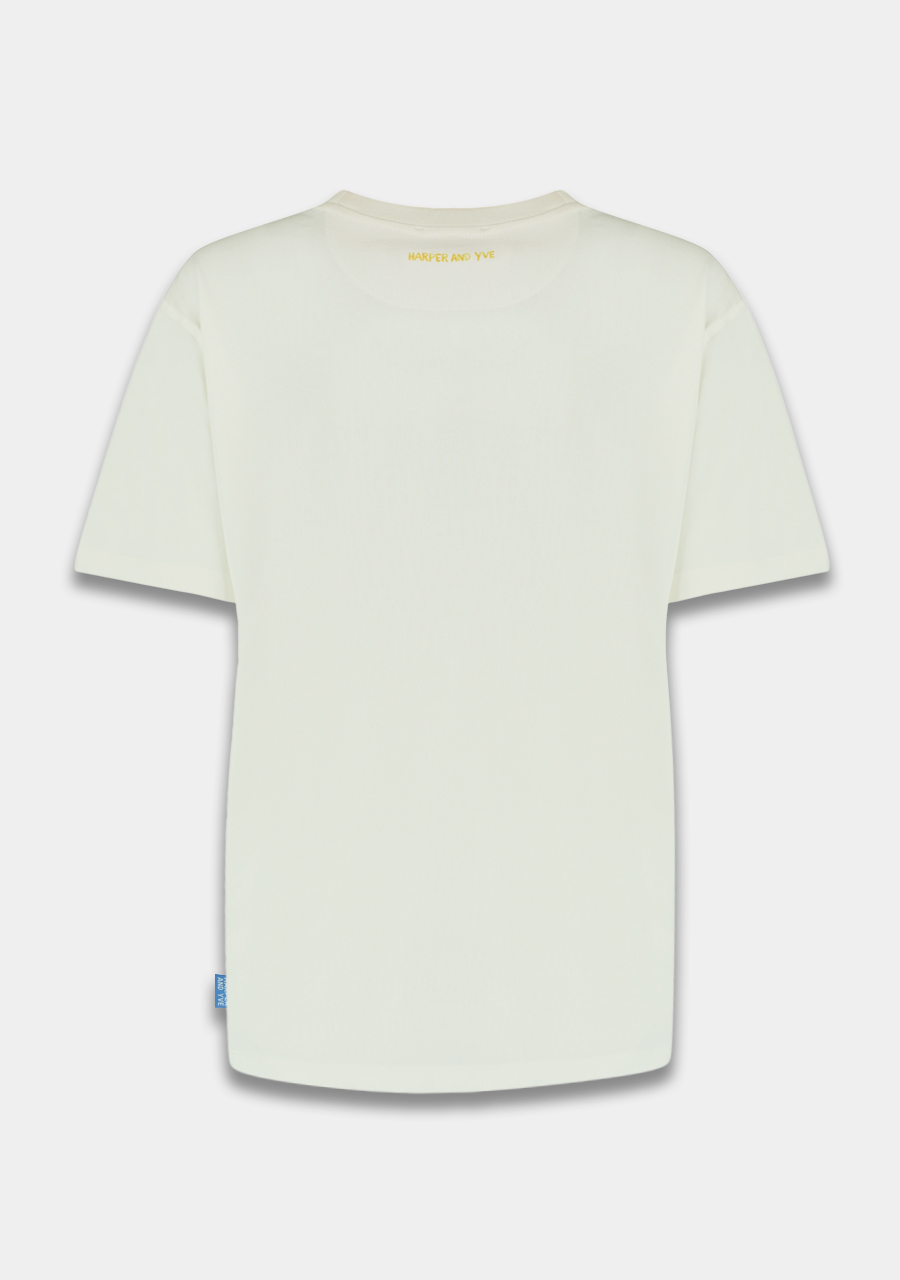 Harper & Yve T-shirt Sardines HS25Y308 Wolwit-ecru