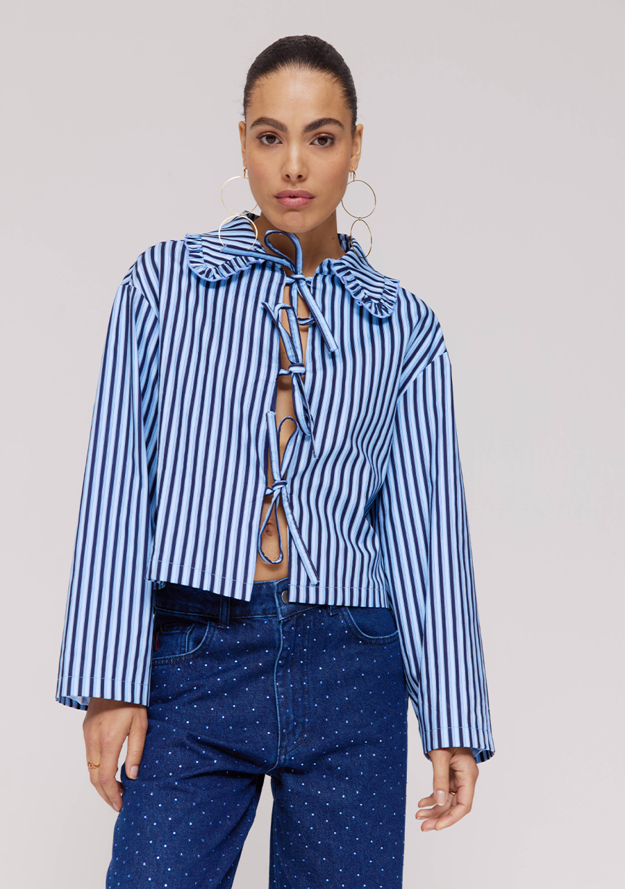 Harper & Yve Blouse James DW25P616 Blauw
