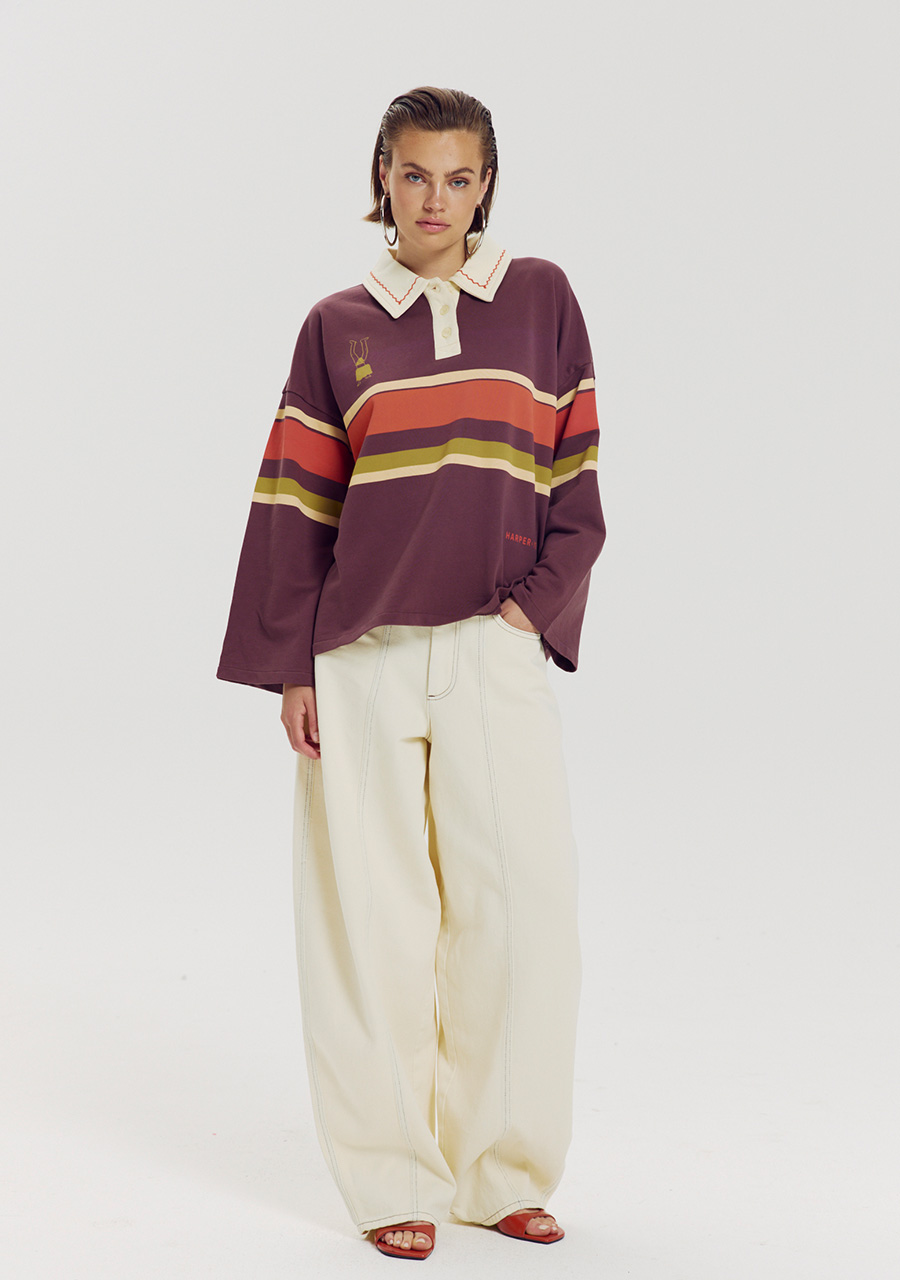 Harper & Yve Sweater Pollie AW6Y503 Donker Paars