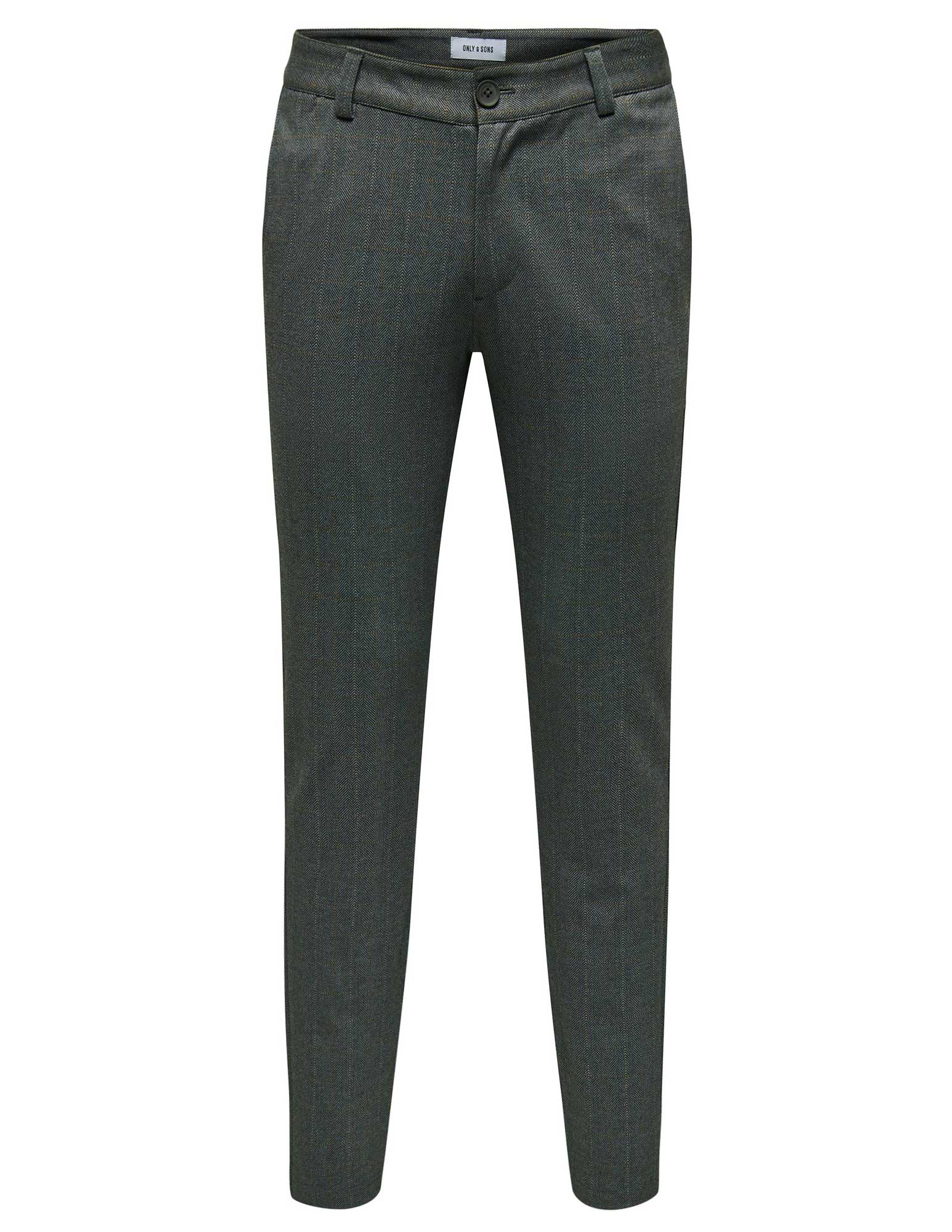 ONLY & SONS Mark pants herringbone 22026836 Antraciet
