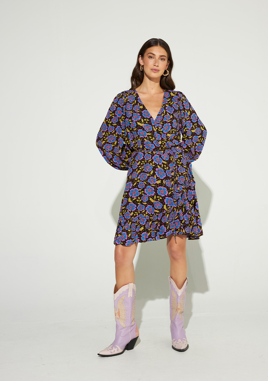 Harper & Yve Korte jurk Sophie FW23J903 Multi Harper & Yve Korte jurk Sophie FW23J903 Multi
