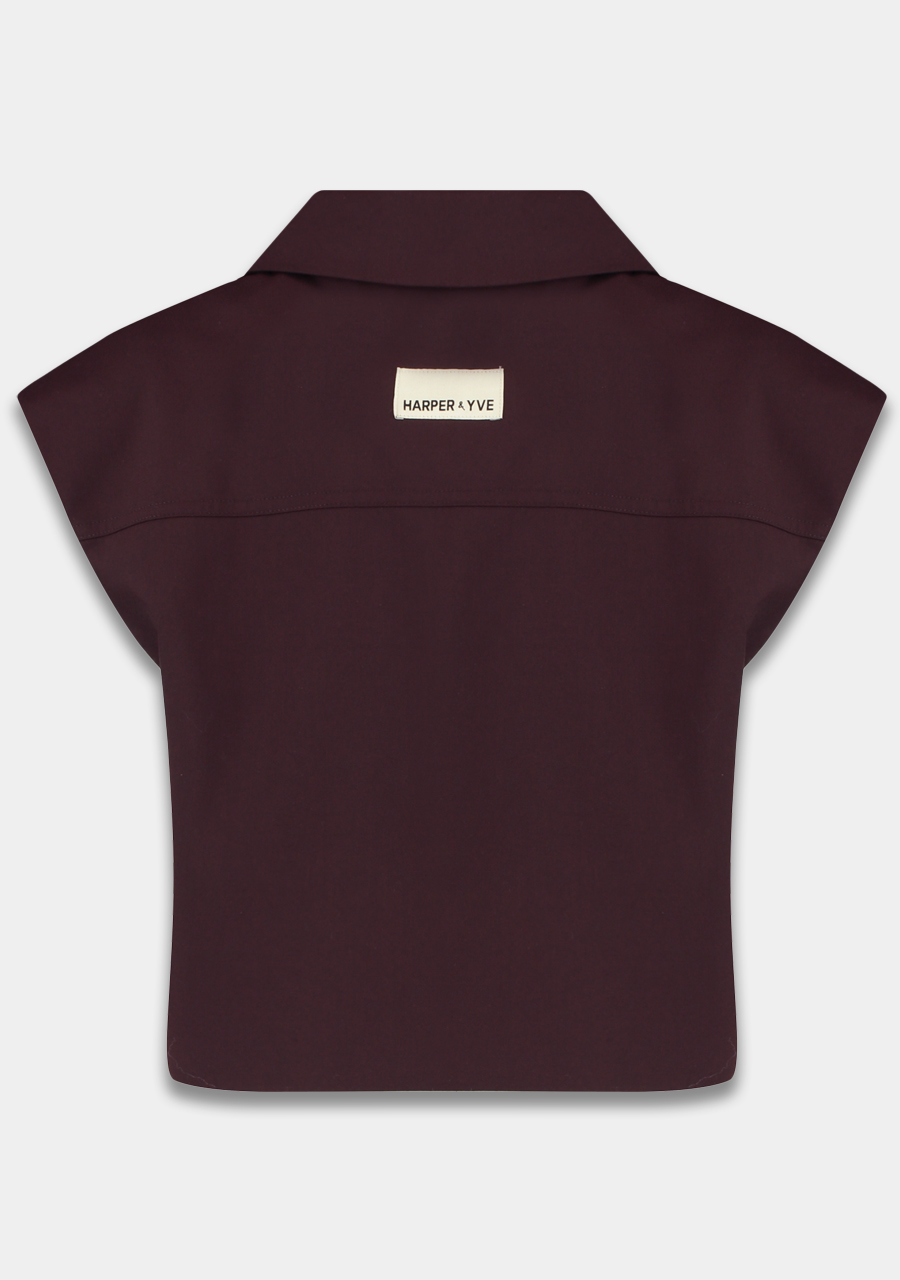 Harper & Yve Gilet Esmee AW25N216 Donker bruin
