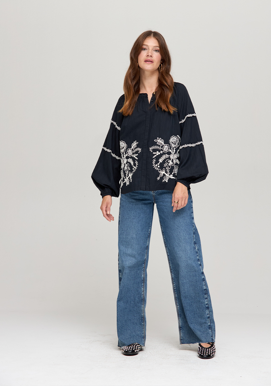 Harper & Yve Blouse Kady DW24C602 Zwart