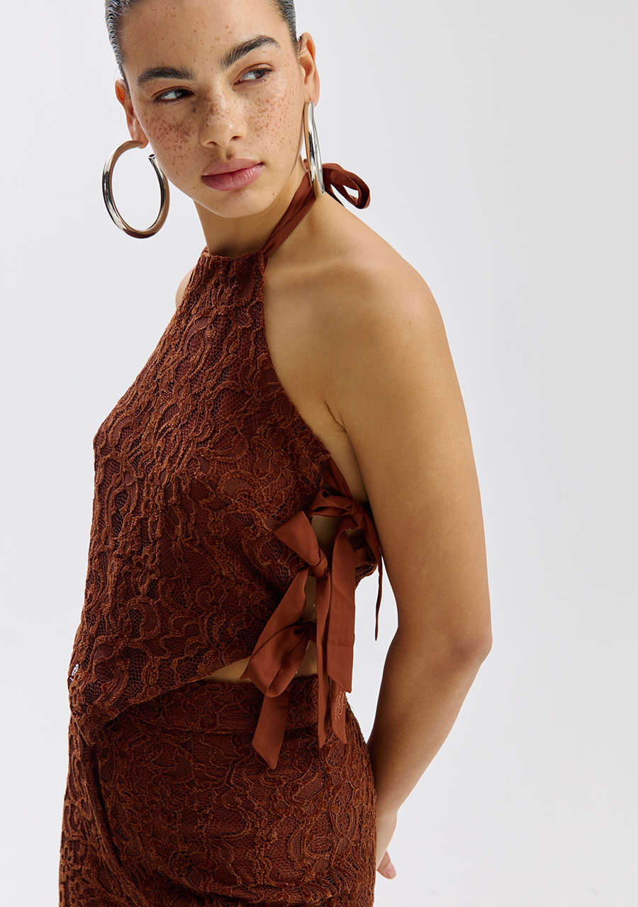 Harper & Yve Top Kees SS6P400 Bruin