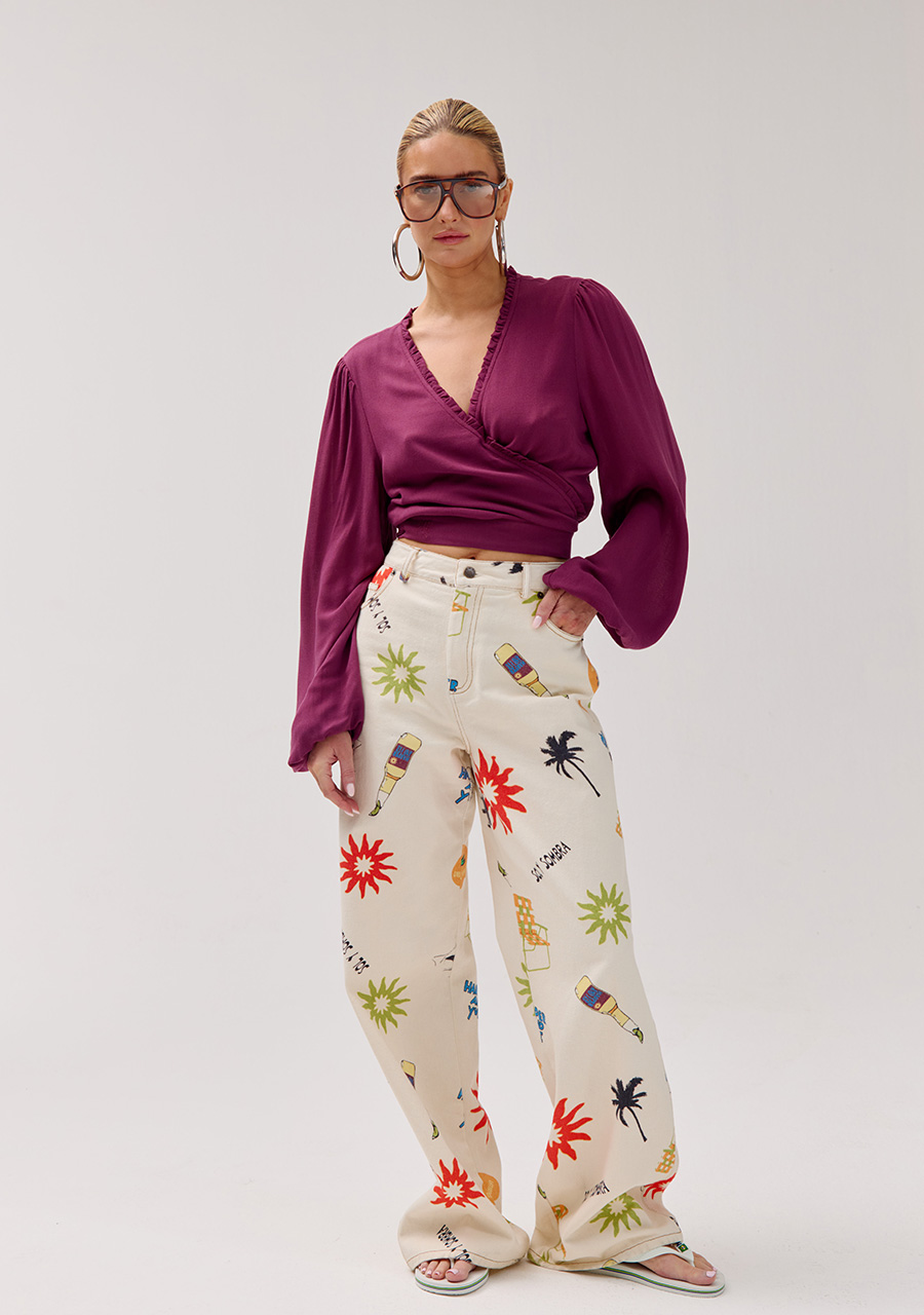 Harper & Yve Blouse Flora HS6P610 Paars