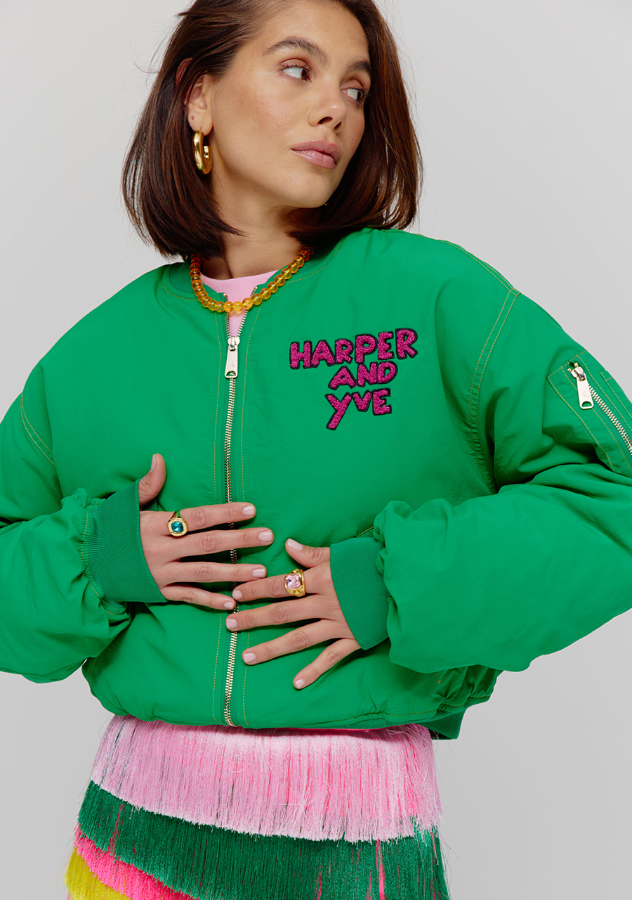 Harper & Yve Jacket Tessa HST25N200 Midden groen