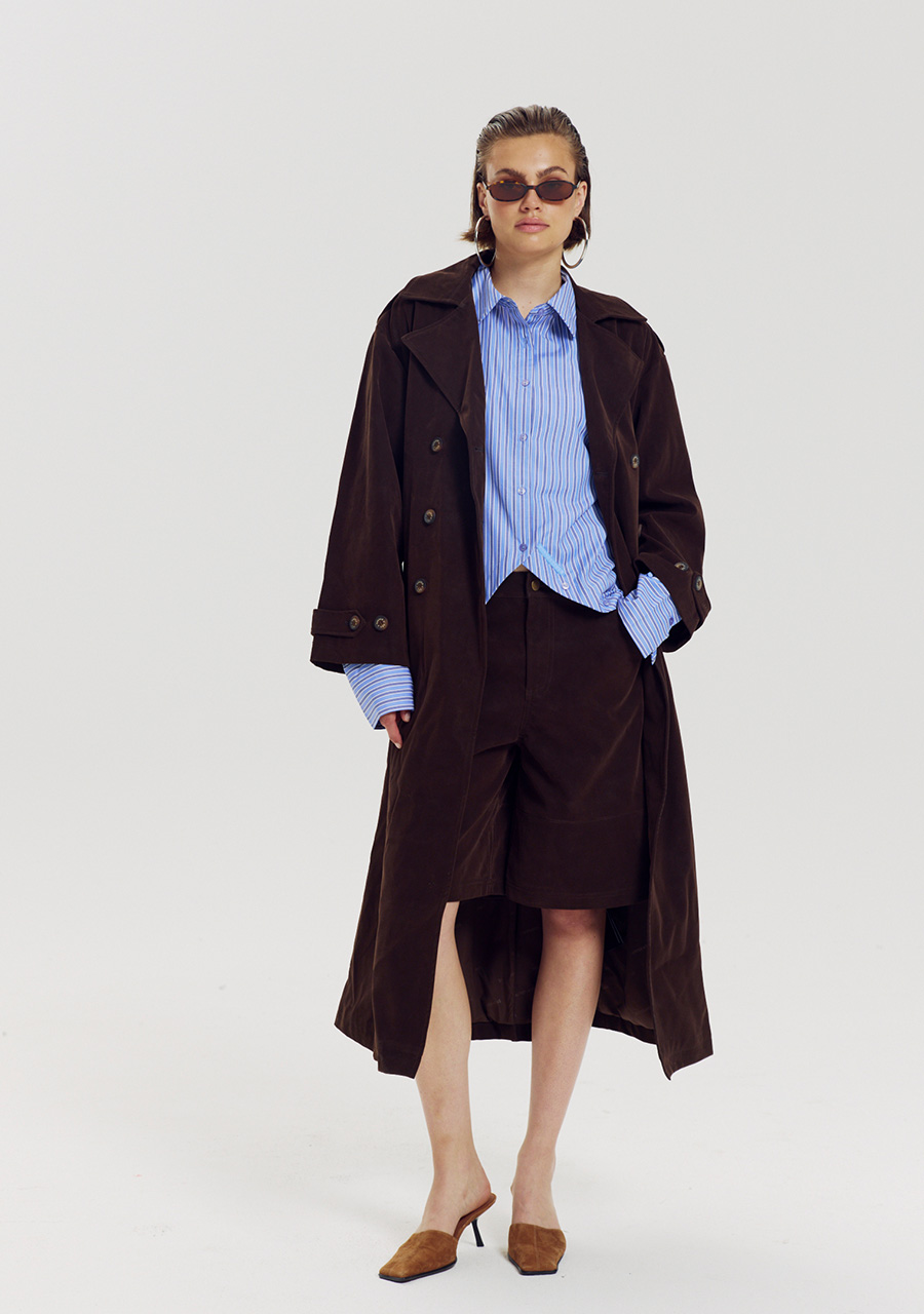 Harper & Yve Mantel Dandy AW6N201 Donker bruin