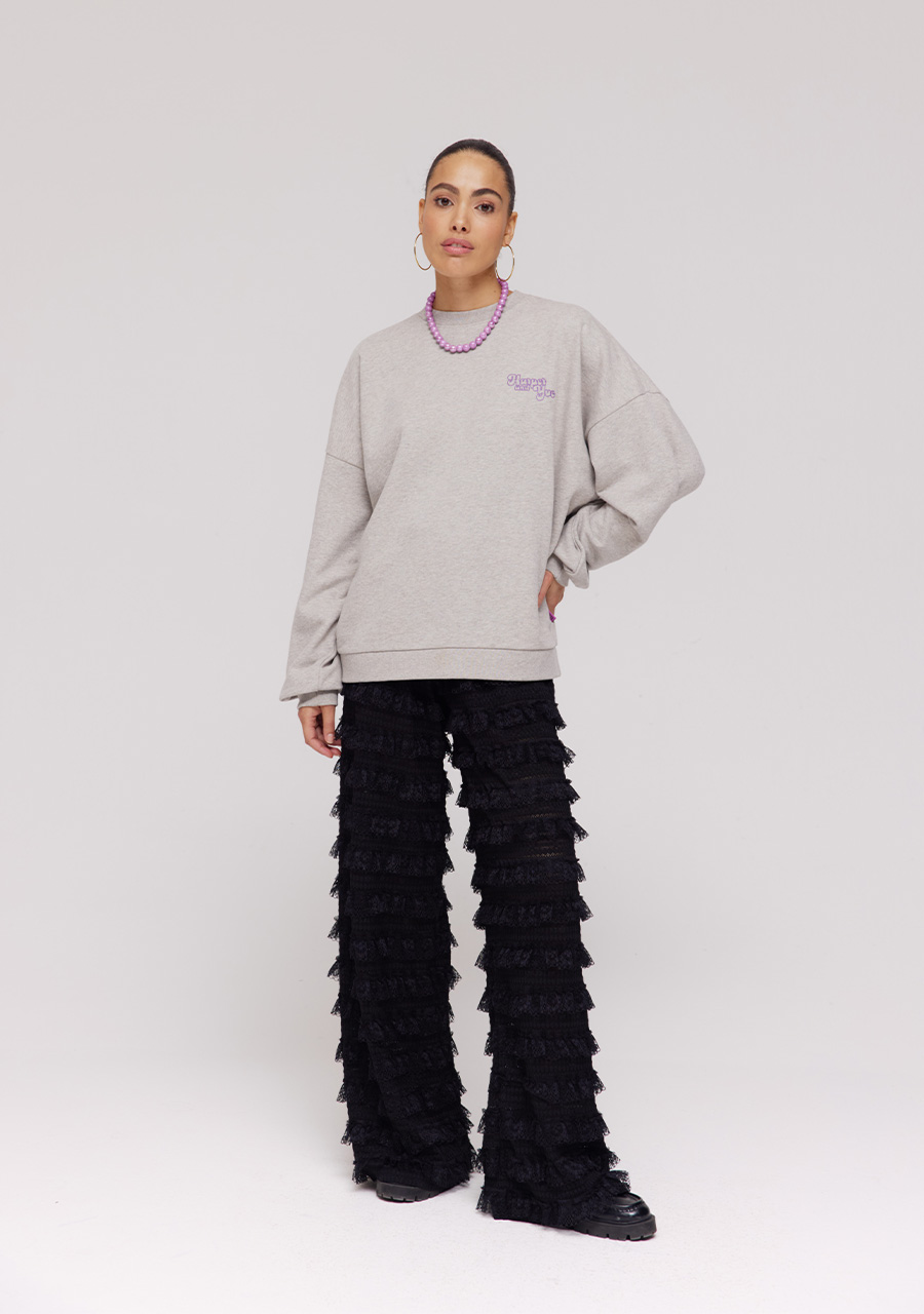 Harper & Yve Sweater Gimme more DW25Y504 Grijs