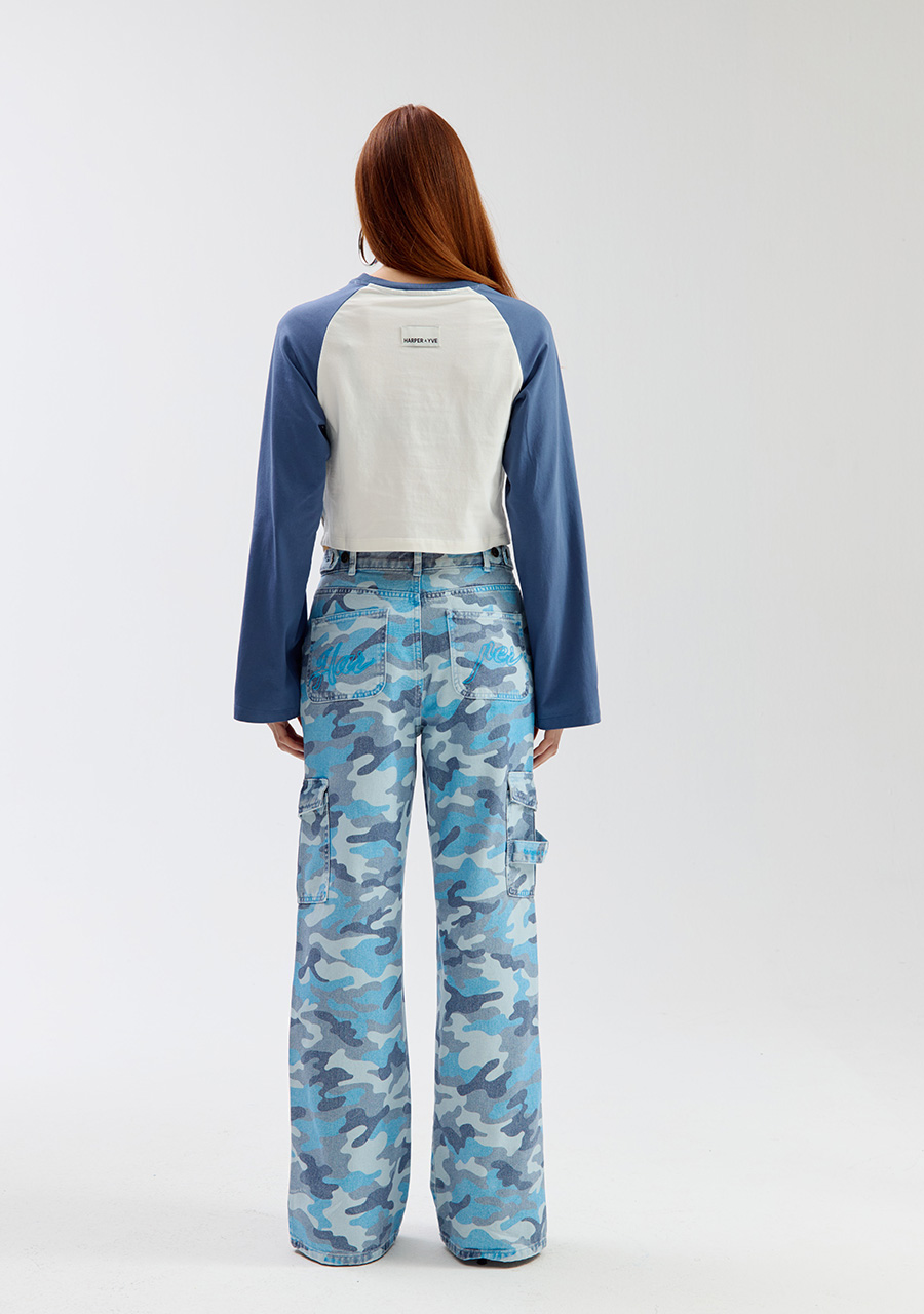 Harper & Yve Shirt Mexican summer SS6Y500 Raf blauw