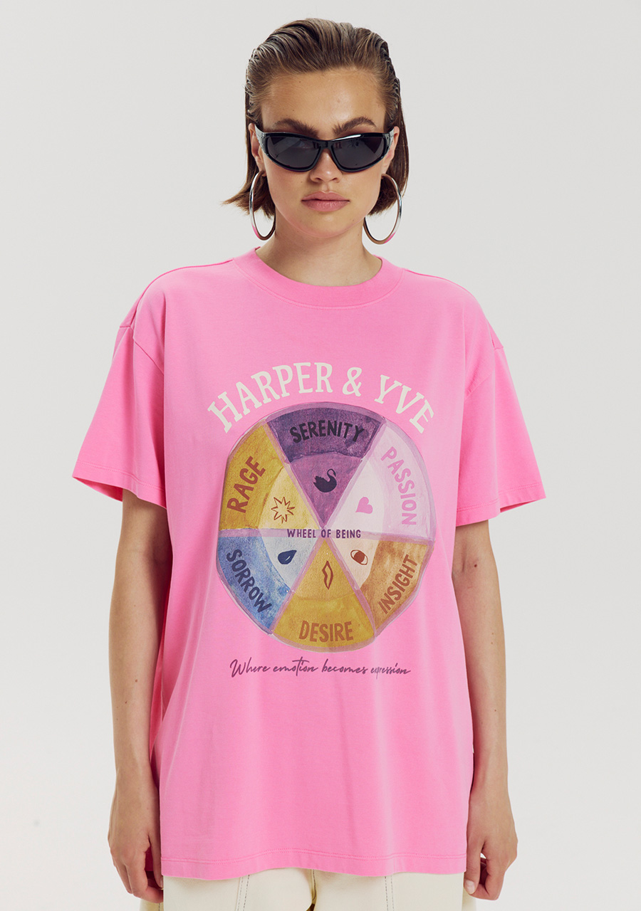 Harper & Yve T-shirt Wheel AW6Y302 Rose