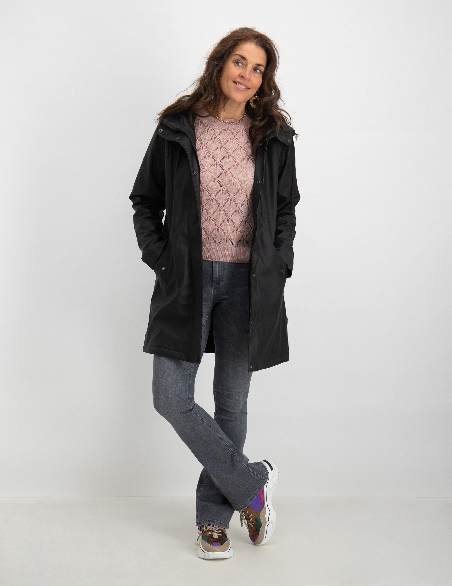 Only Regenjas Sally 15206116 Zwart