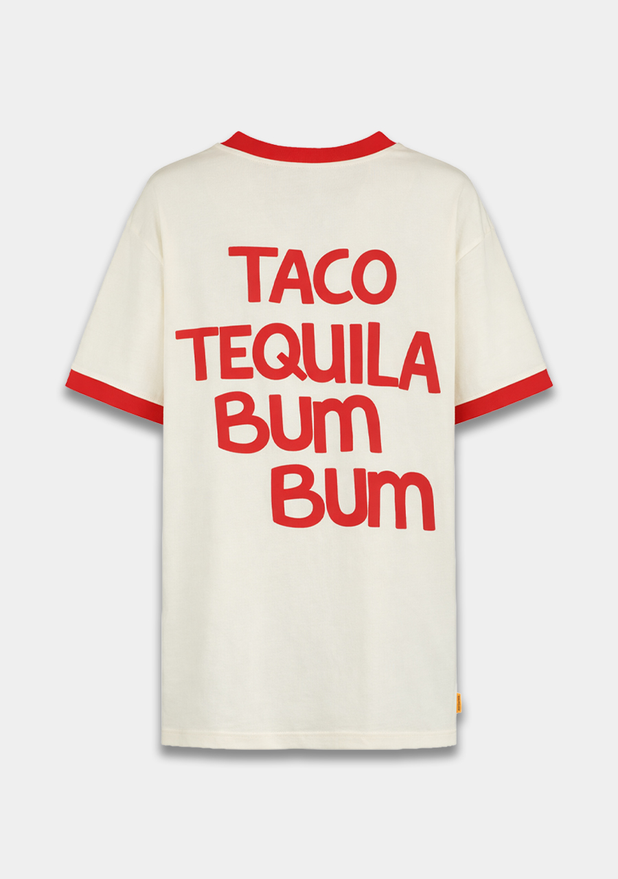 Harper & Yve T-shirt Bum Bum HS6Y300 Wolwit-ecru