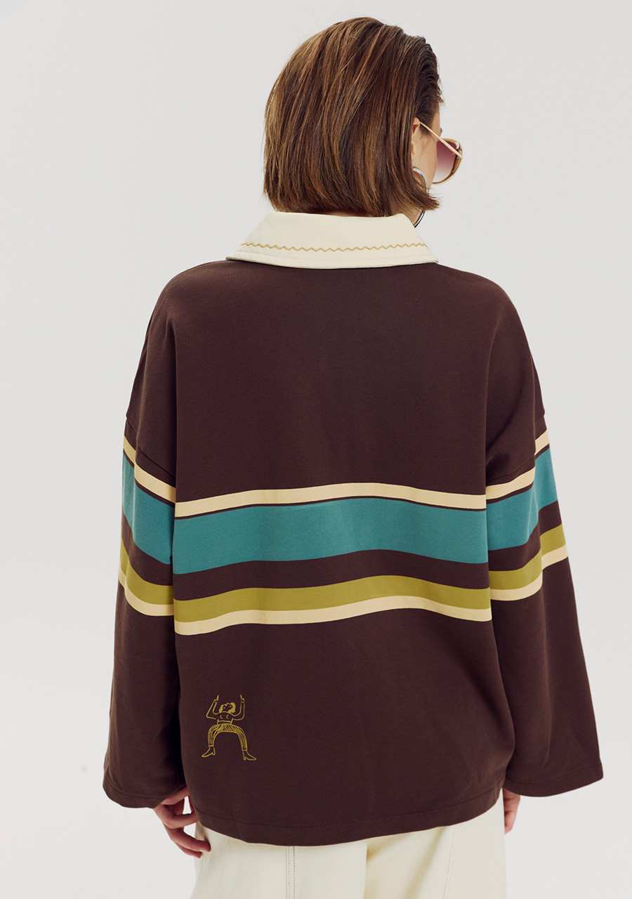 Harper & Yve Sweater Pollie AW6Y503 Donker bruin
