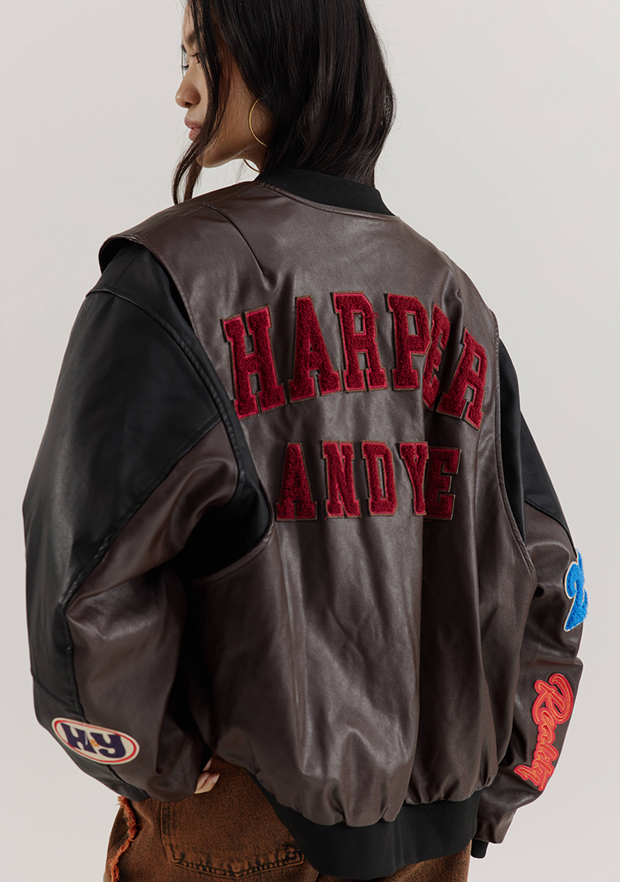 Harper & Yve Bomberjack Pleuni AW25P203 Donker bruin