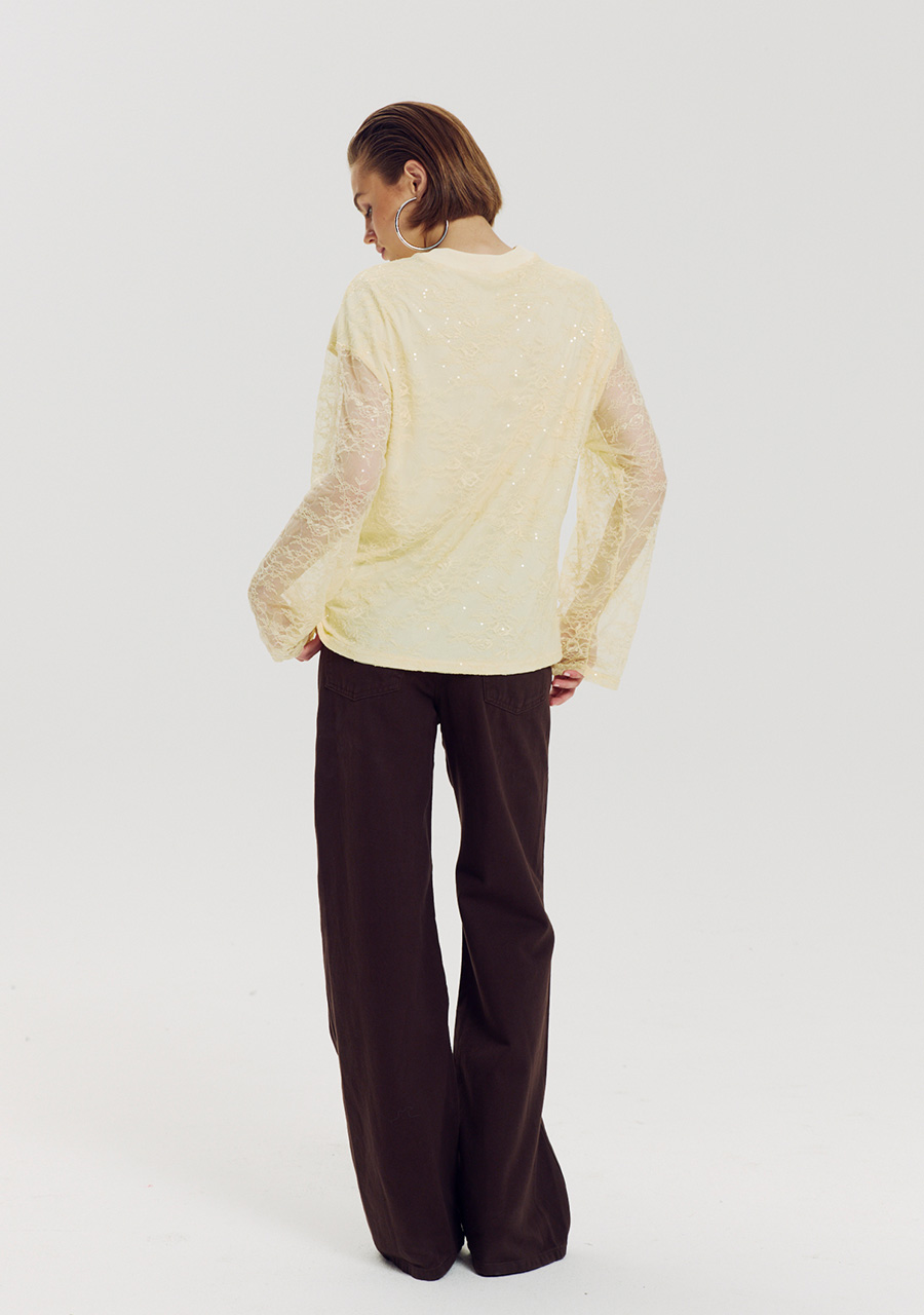 Harper & Yve T-shirt Elana AW6P615 Licht geel