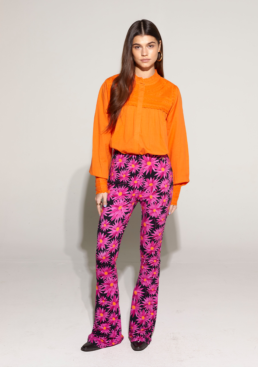 Harper & Yve Blouse Yasmin SS24A601 Oranje Harper & Yve Blouse Yasmin SS24A601 Oranje