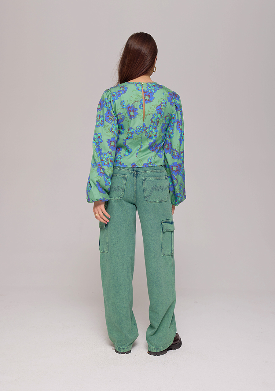 Harper & Yve Blouse Floor AW25C601 Groen Harper & Yve Blouse Floor AW25C601 Groen