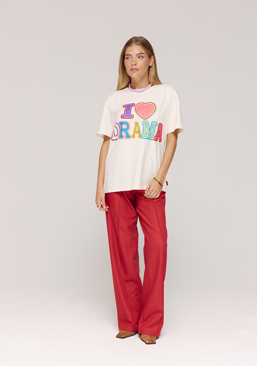 Harper & Yve T-shirt Ilovedrama AW25Y308 Ecru