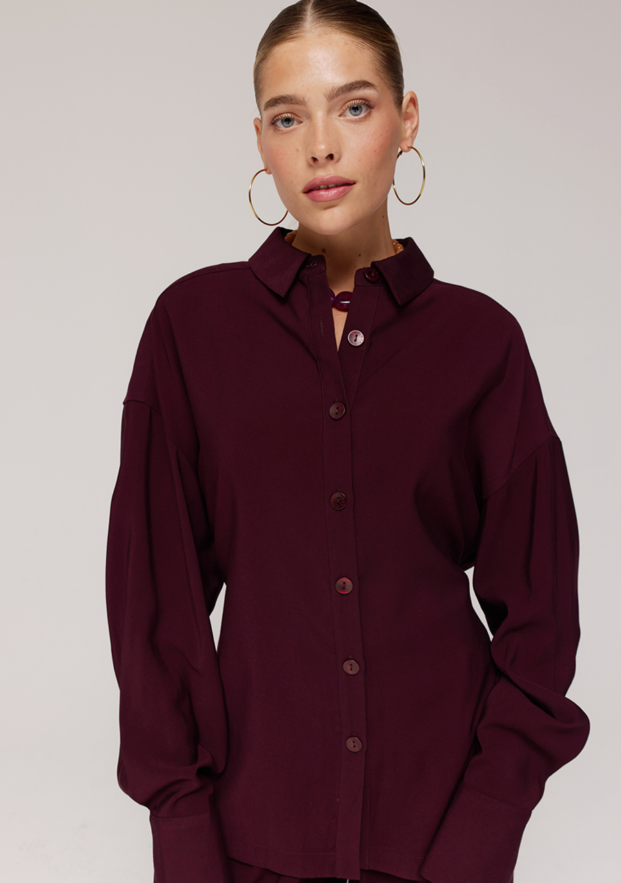 Harper & Yve Blouse HELENA AW25P600 Donker bruin