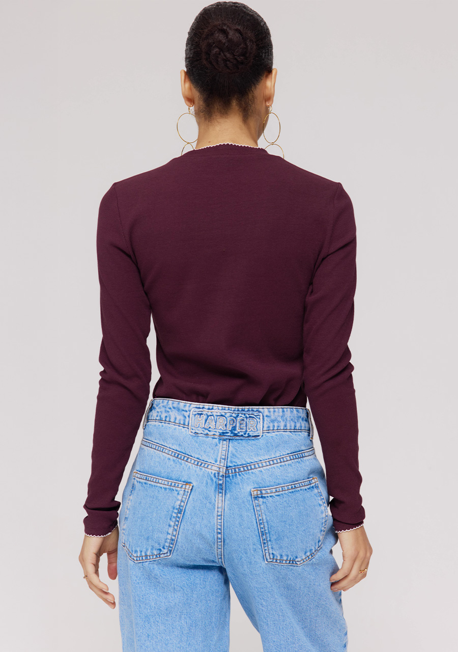 Harper & Yve Top Cammy DW25P615 Bordeaux